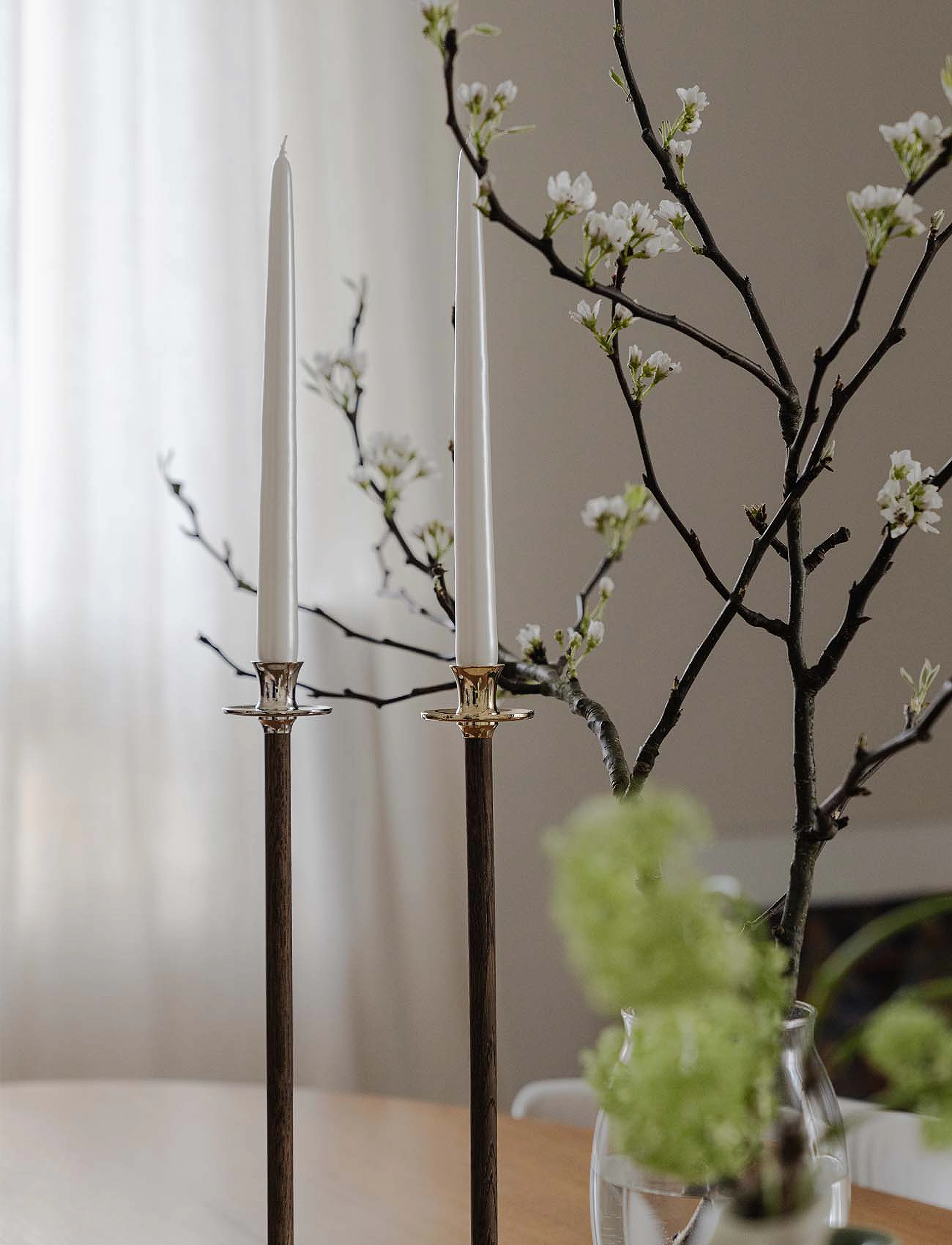 Hilke Collection - candle stick Alto Basso - kertastjakar - nickel plated brass - 2
