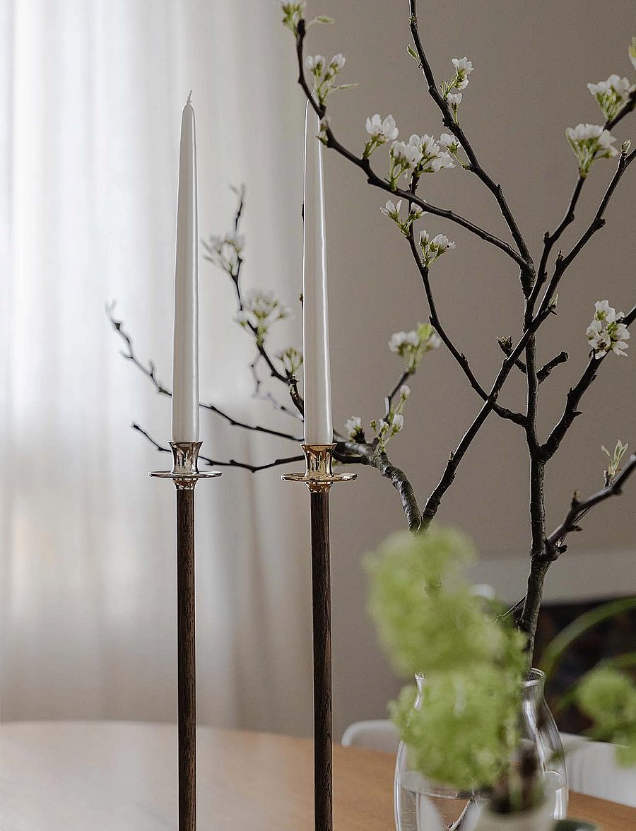 Hilke Collection - candle stick Alto Basso - küünlajalad - nickel plated brass - 2