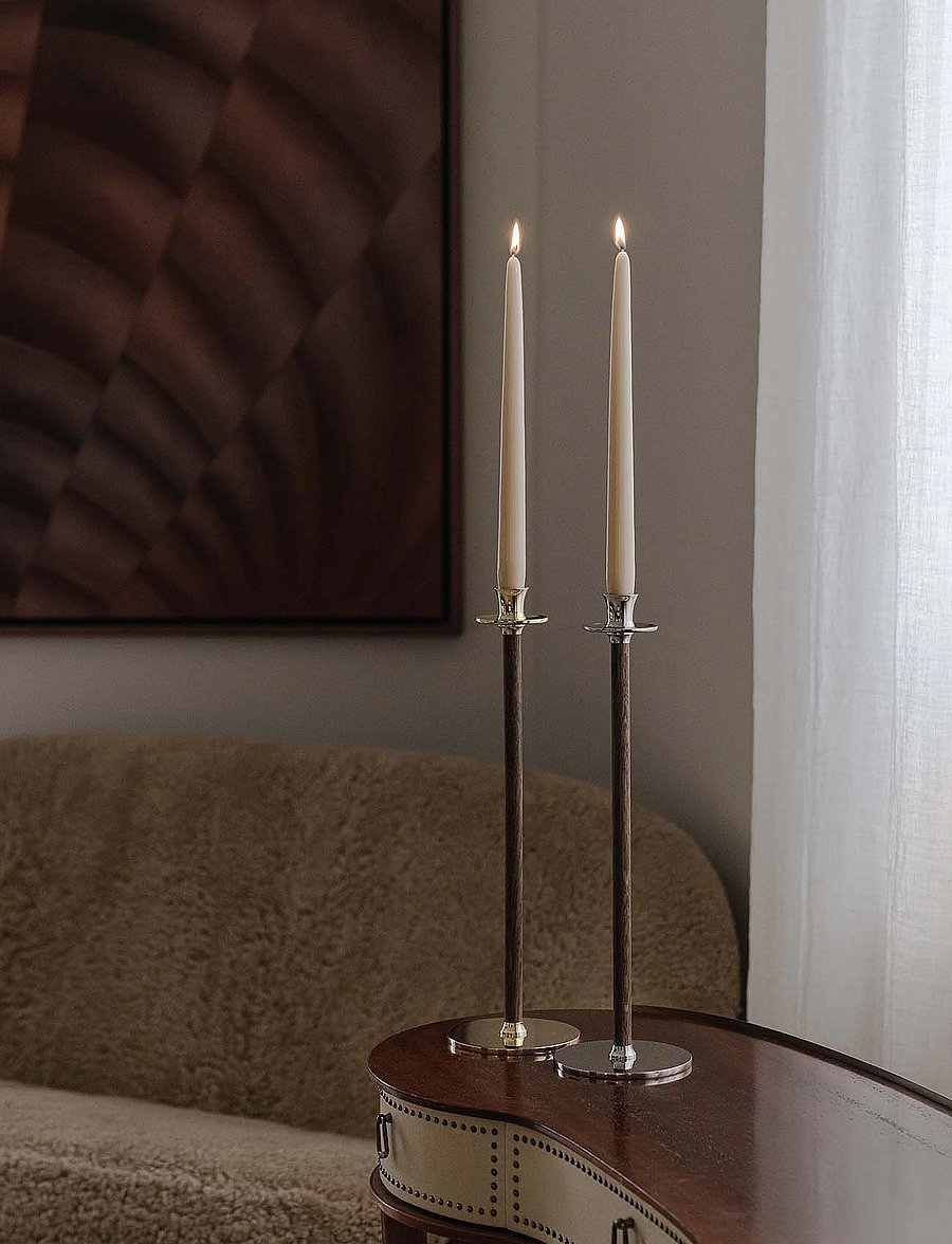 Hilke Collection - candle stick Alto Basso - küünlajalad - nickel plated brass - 5