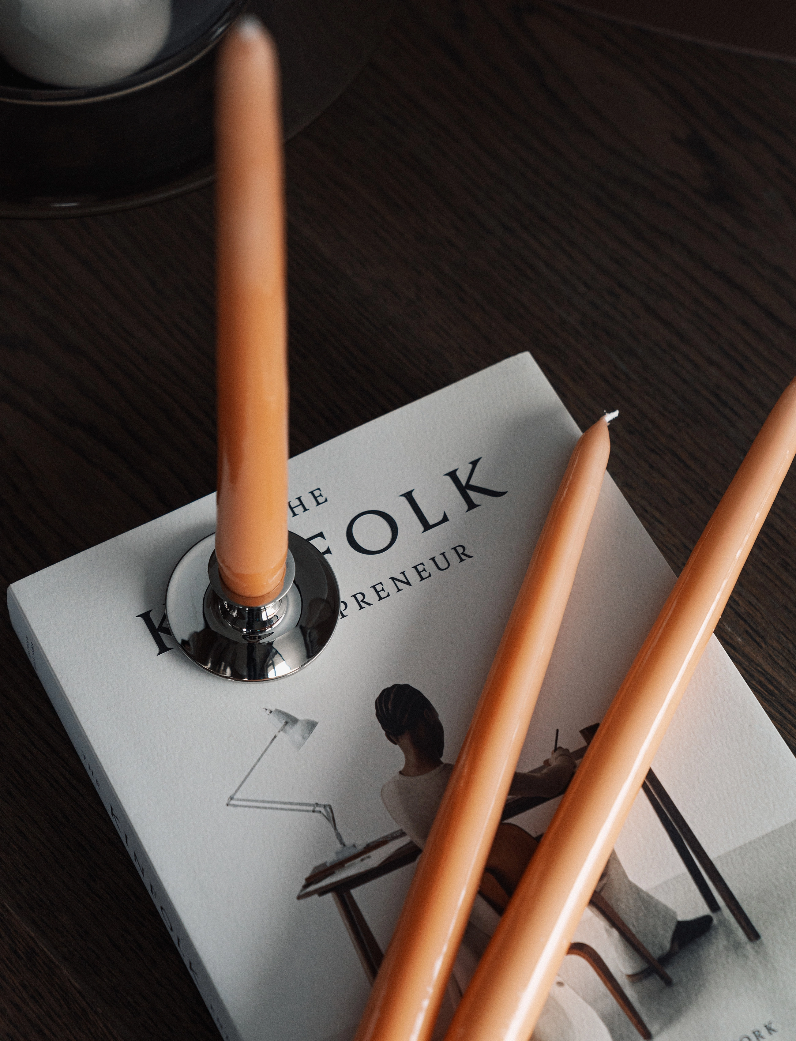 Hilke Collection - Manor Candle Apricot - taper candles - apricot - 1