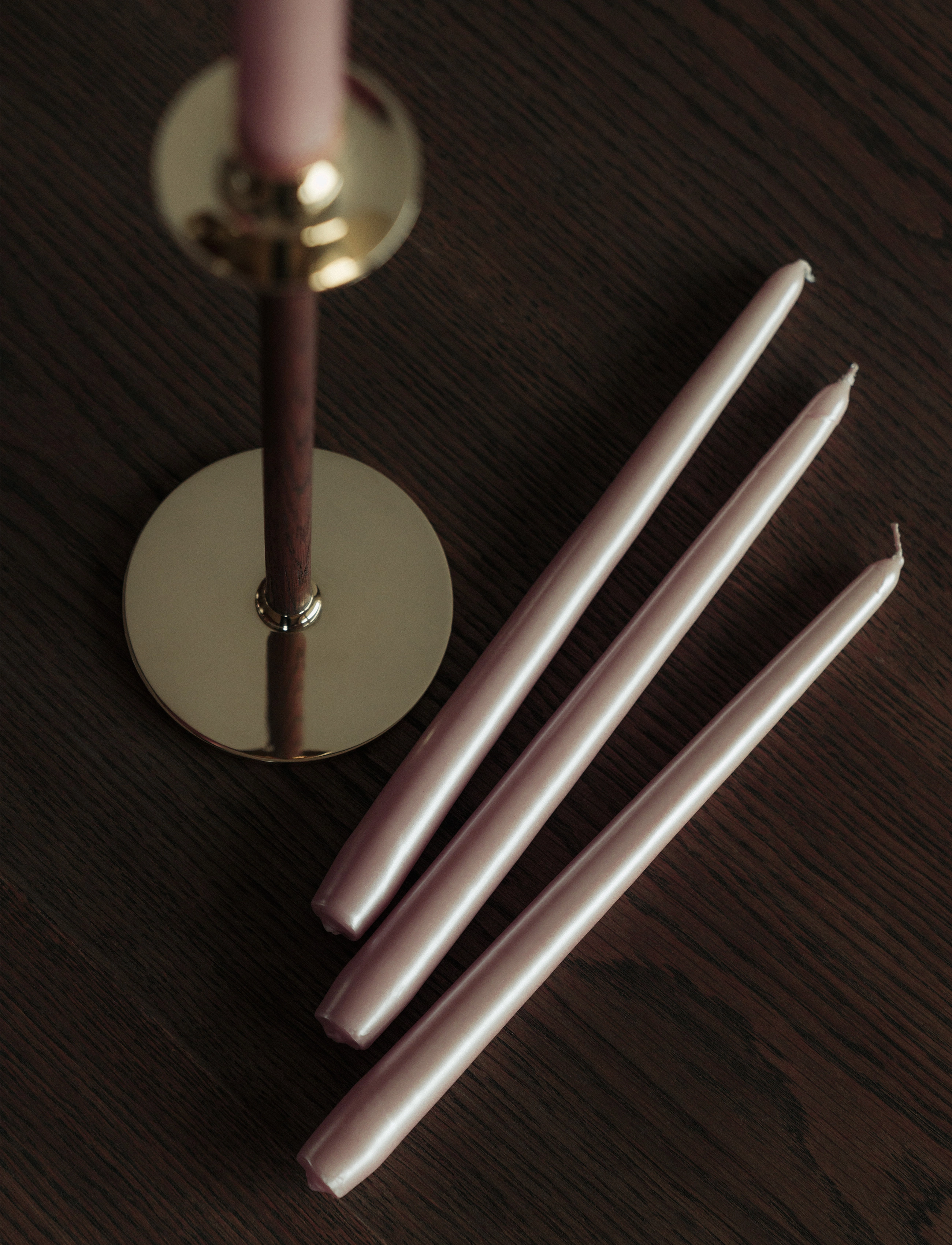 Hilke Collection - Manor Candle Dusty Pink Pearl - stagelys - dusty pink pearl - 1