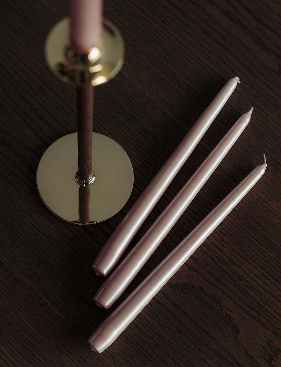 Hilke Collection - Manor Candle Dusty Pink Pearl - pikad küünlad - dusty pink pearl - 1
