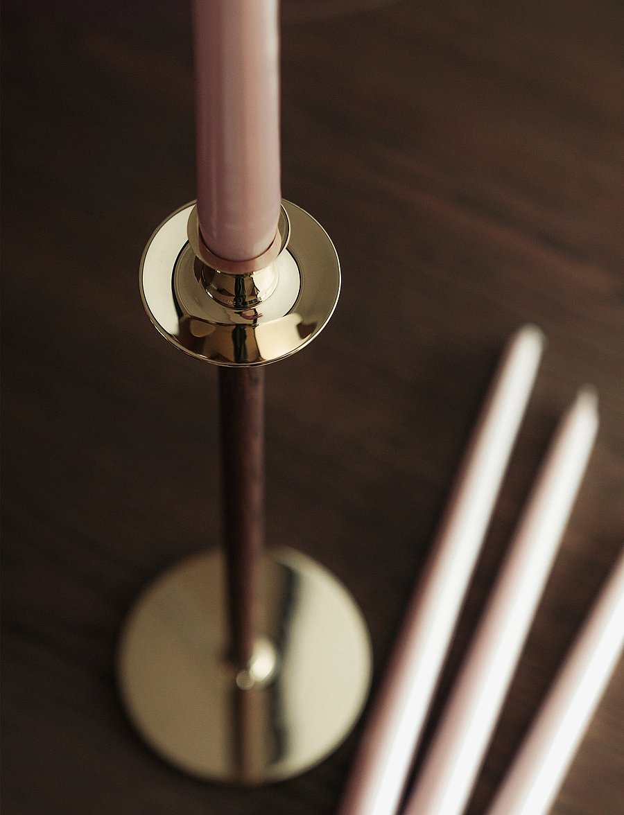 Hilke Collection - Manor Candle Dusty Pink Pearl - pikad küünlad - dusty pink pearl - 3