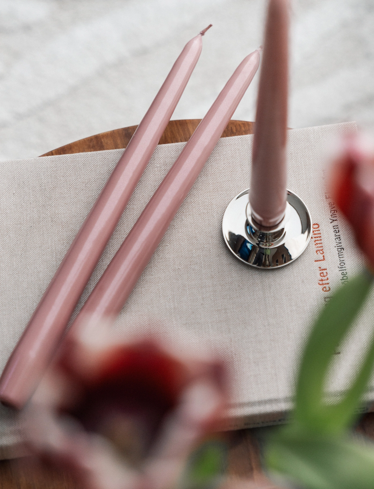Hilke Collection - Manor Candle Rose Metallic - pikad küünlad - rose metallic - 4