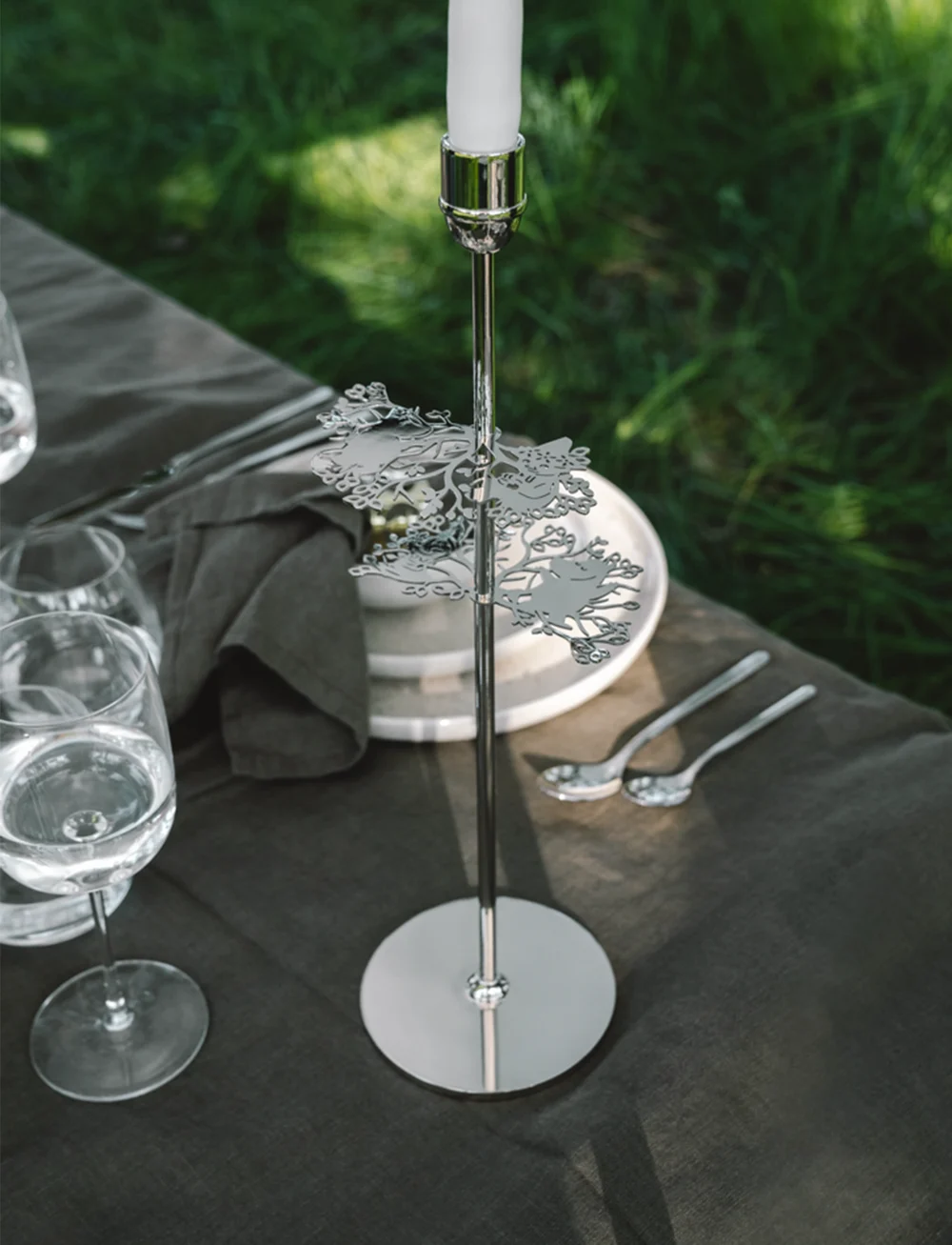 Hilke Collection - Candlestand Hilke X Moomin No.2 - kerzenständer - silver - 3