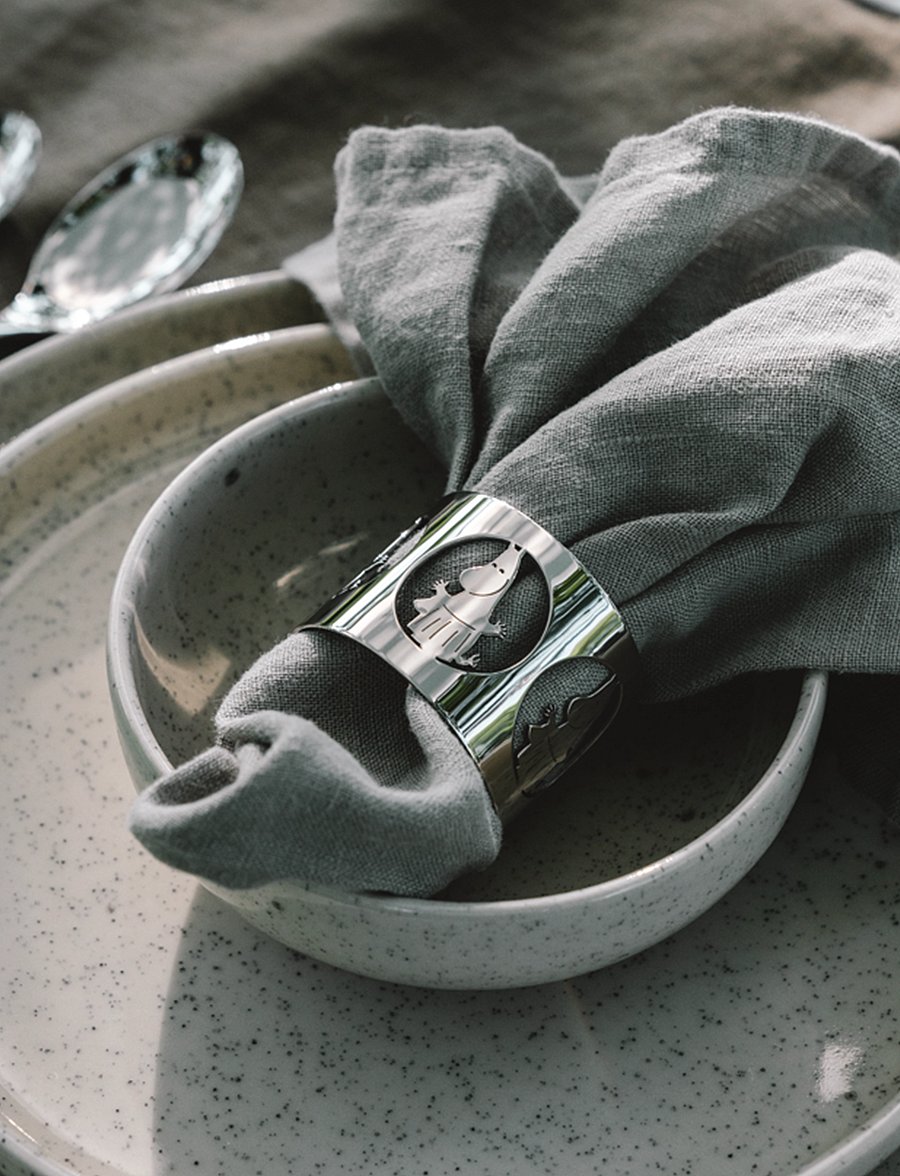 Hilke Collection - Napkinrings Hilke X Moomin, Moominmamma - trends - silver - 0