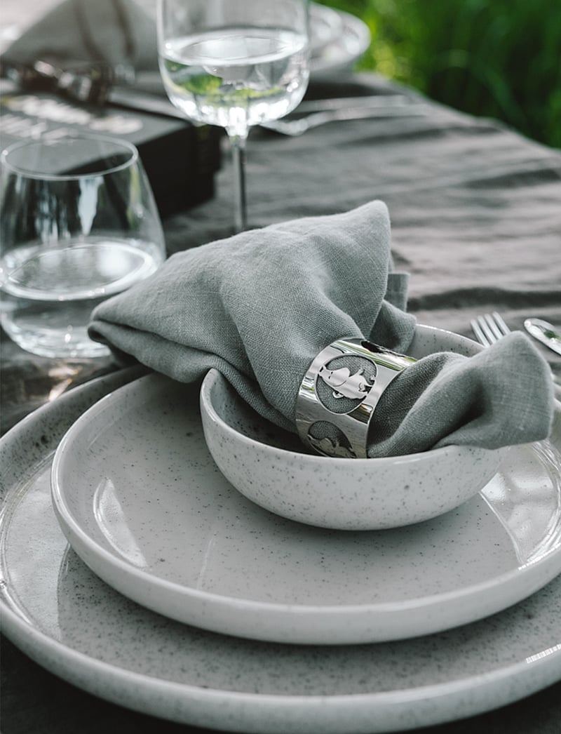 Hilke Collection - Napkinrings Hilke X Moomin, Moomintroll - trendid - silver - 2