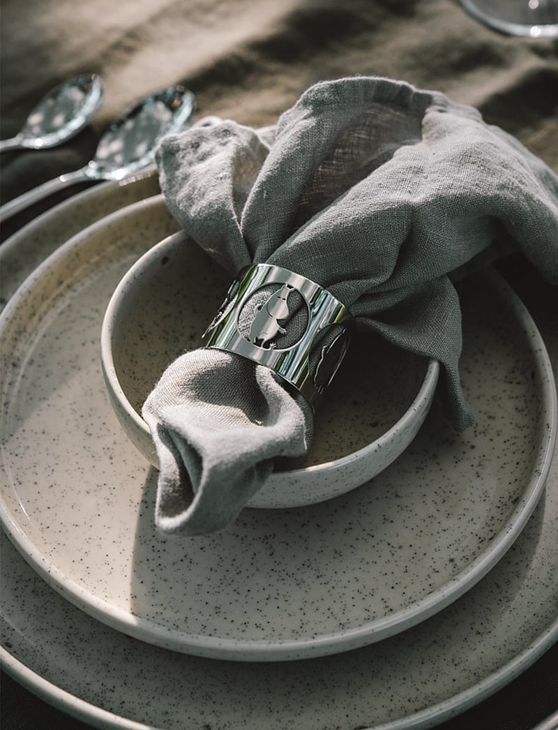 Hilke Collection - Napkinrings Hilke X Moomin, Moomintroll - trendid - silver - 3