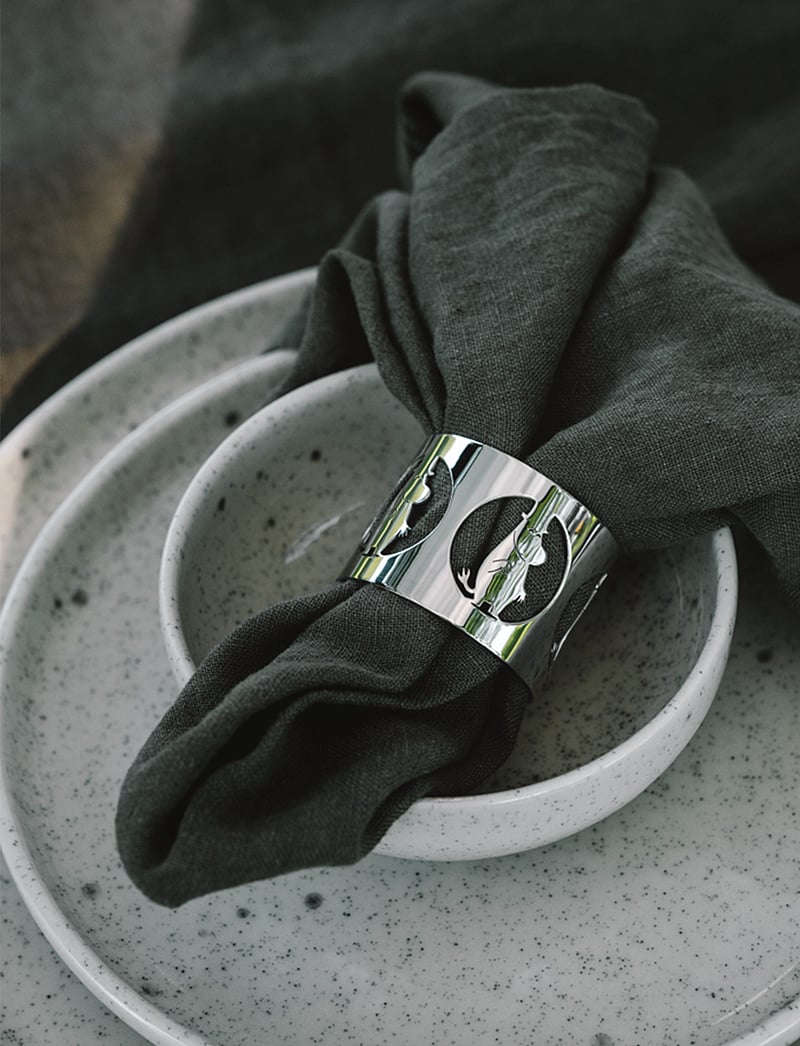 Hilke Collection - Napkinrings Hilke X Moomin, Moominpappa - nach preis einkaufen - silver - 2