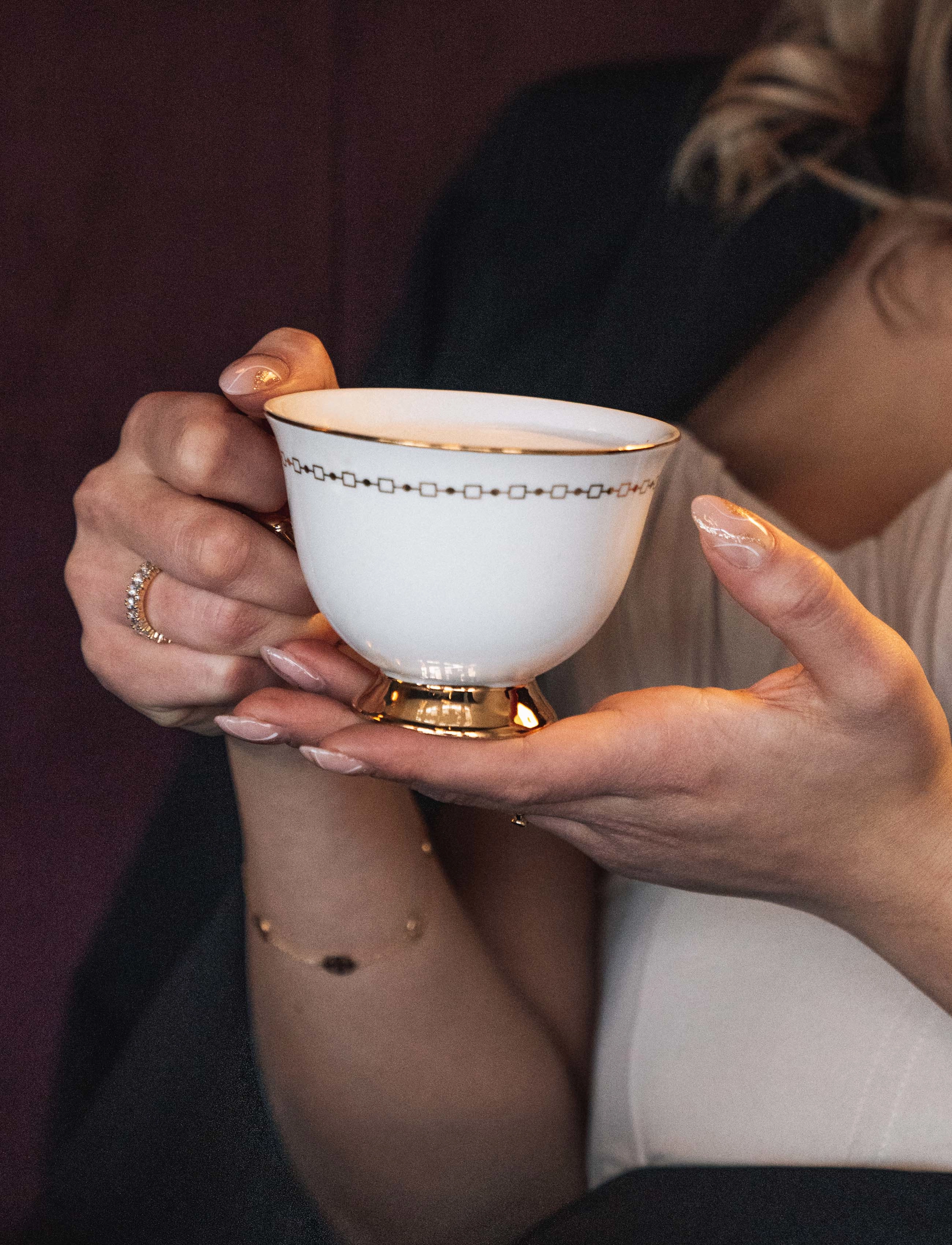 Hilke Collection Kop Med Underkop – Anima Bianco, 22 CL, Cups & Mugs, Weiß - Tea Cups, Homeware