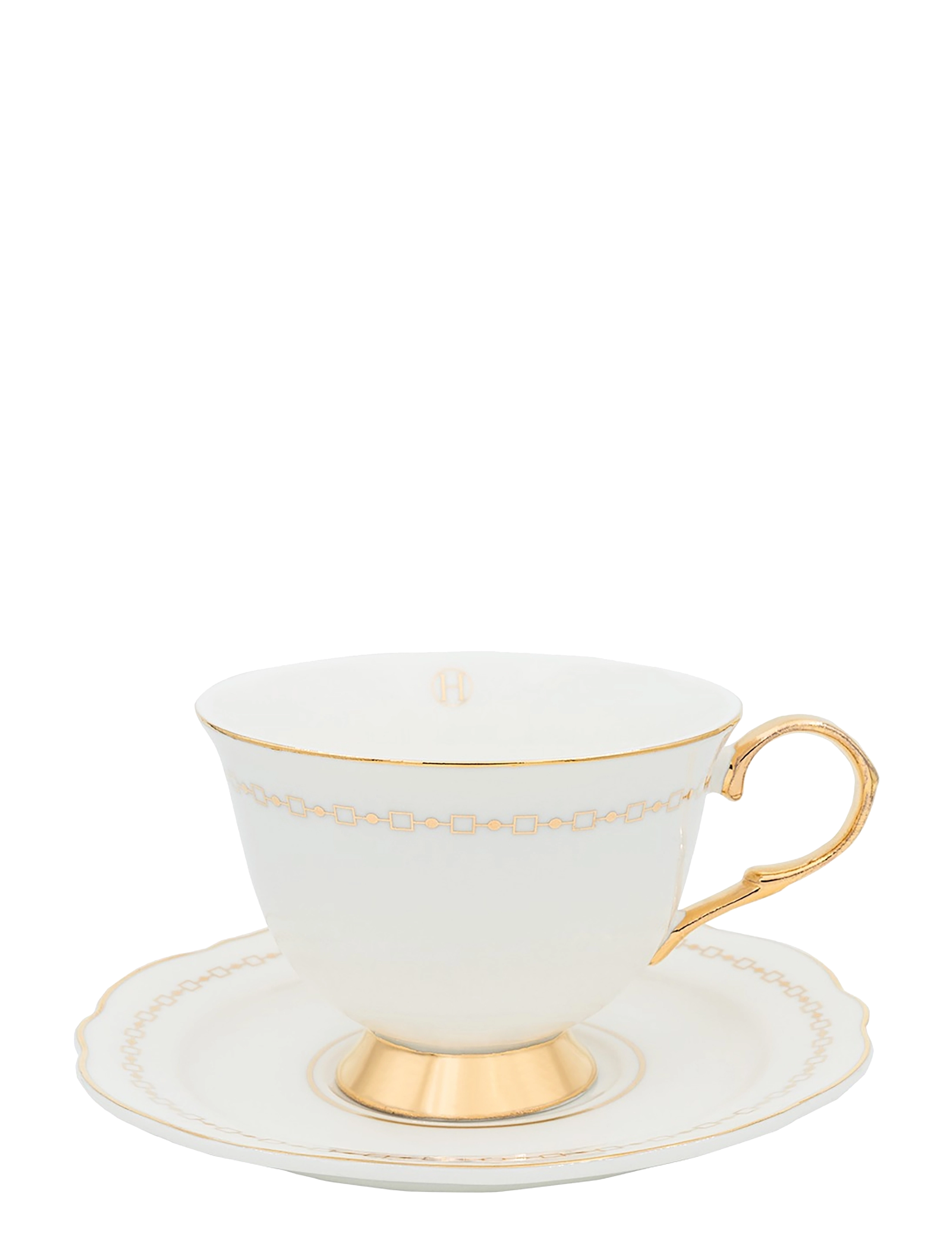 Hilke Collection cup with saucer - Anima Bianco - Cups & Mugs - WHITE / white