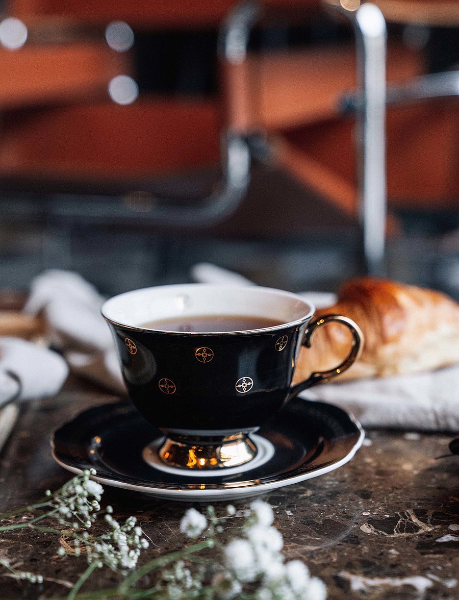 Hilke Collection - cup with saucer - Anima Gemella Nero - teetassen - black - 2