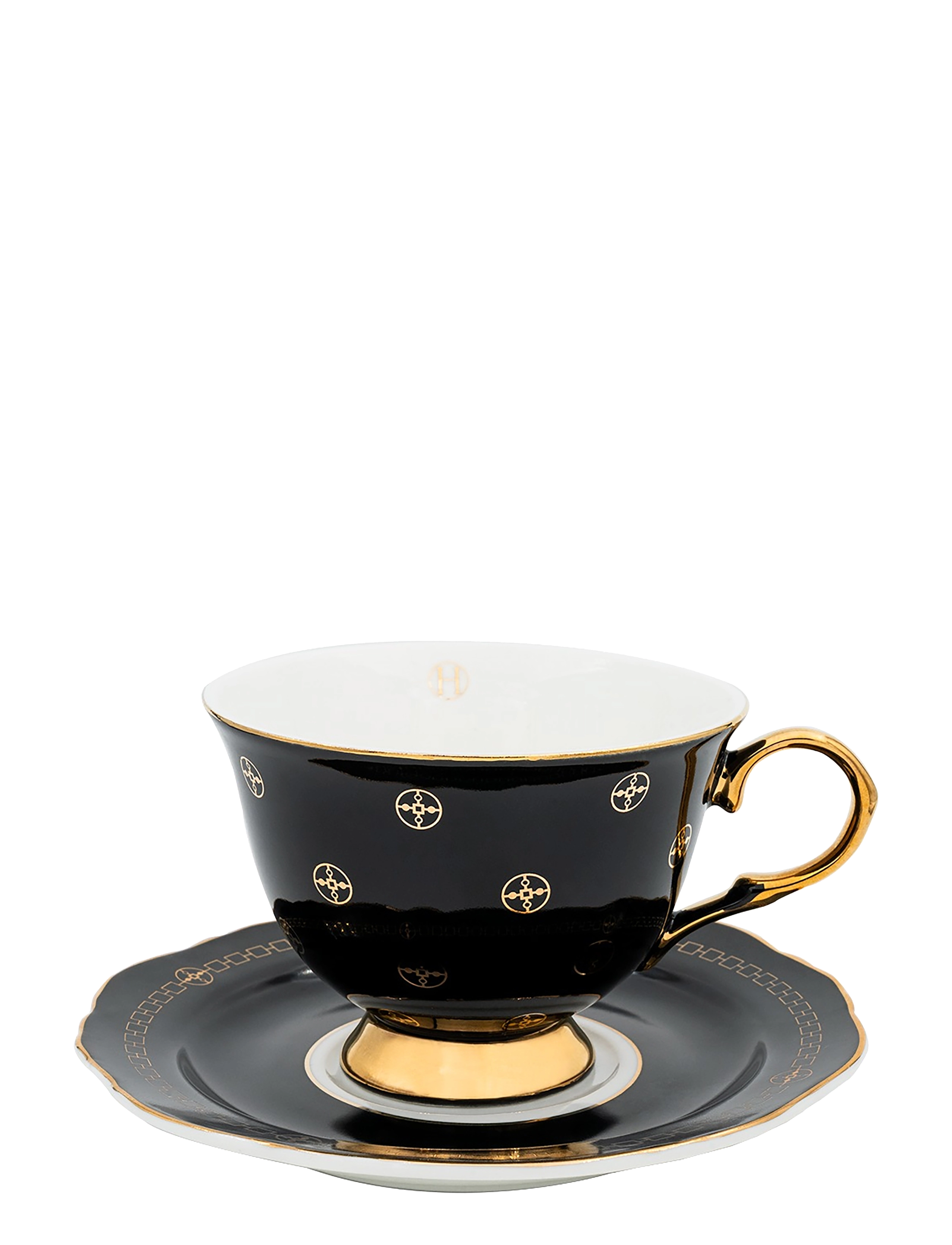 Hilke Collection Kopp med fat - Anima Gemella Nero - Muggar & Koppar - BLACK / black