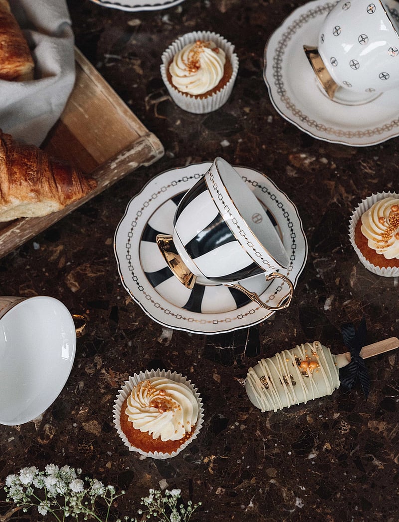 Hilke Collection - cup with saucer - Strisce Nero - nach preis einkaufen - multi-colored - 2