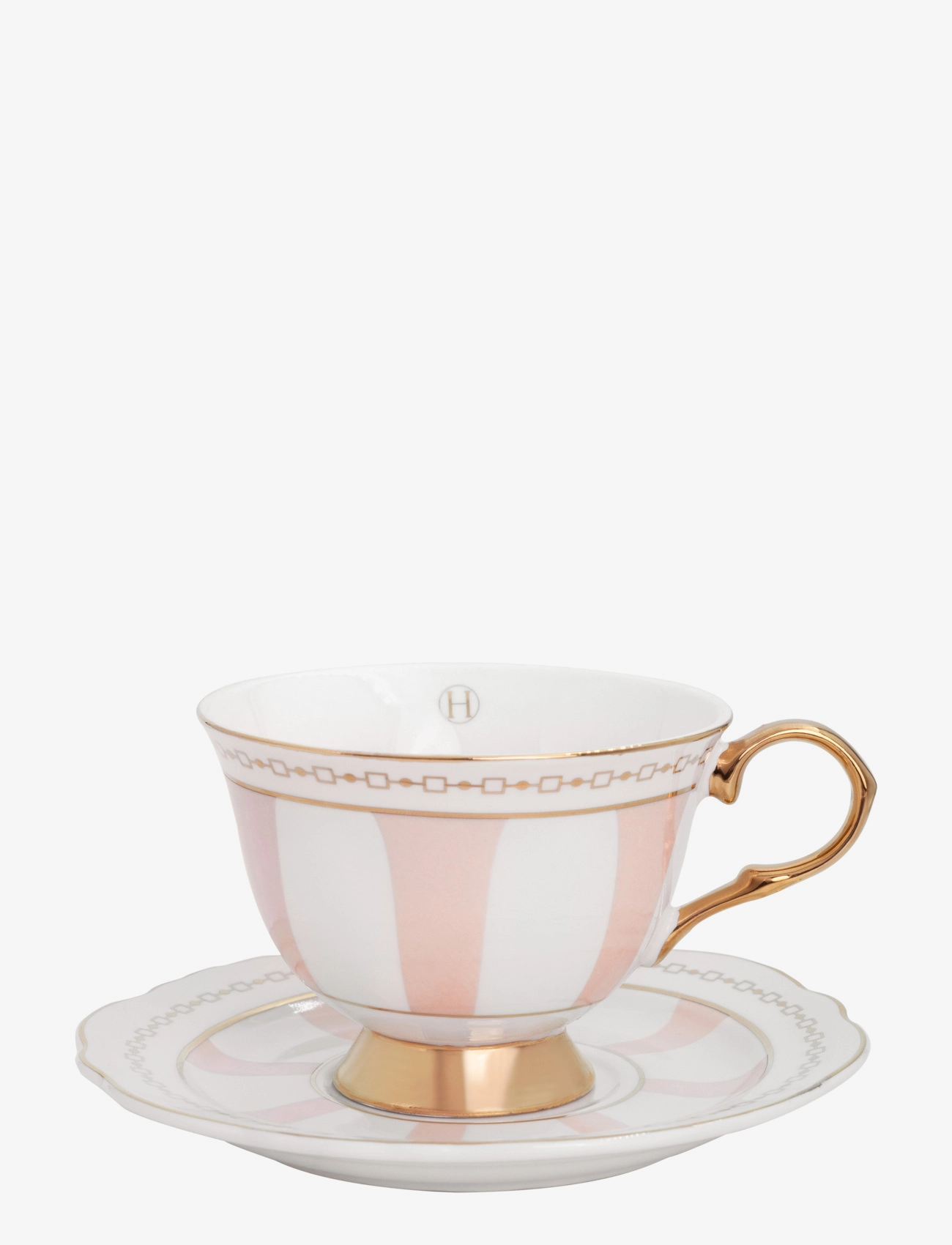 Hilke Collection Kop Med Underkop – Strisce Rosa, 22 CL, Pots & Pans, Rosa - Saucepan Sets, Homeware