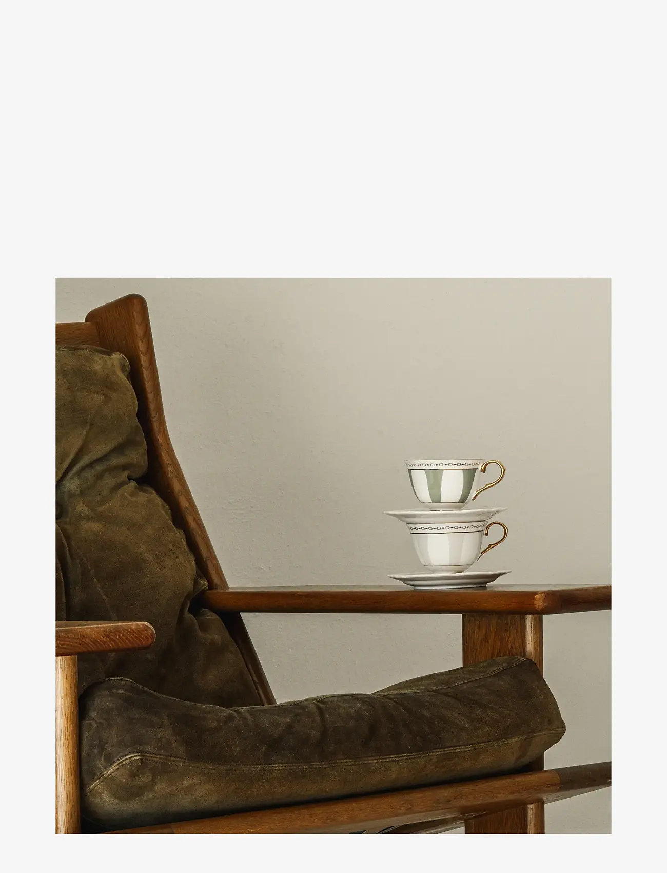 Hilke Collection - Cup with saucer - Strisce Salvia - tea cups - eucalyptus - 1