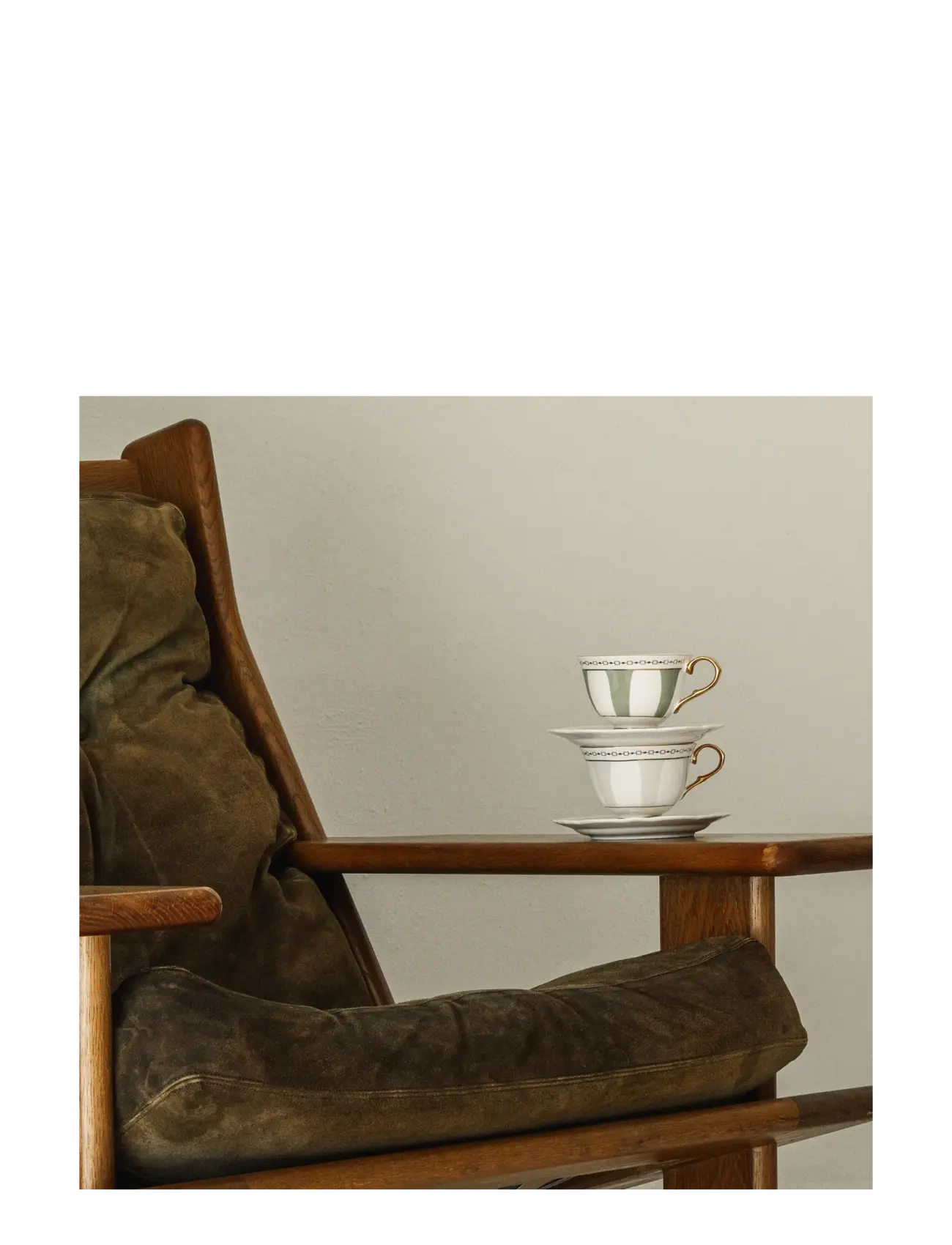 Hilke Collection - Cup with saucer - Strisce Salvia - tekopper - eucalyptus - 1