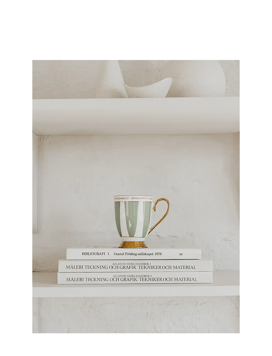 Hilke Collection - Cup with saucer - Strisce Salvia - teetassid - eucalyptus - 2
