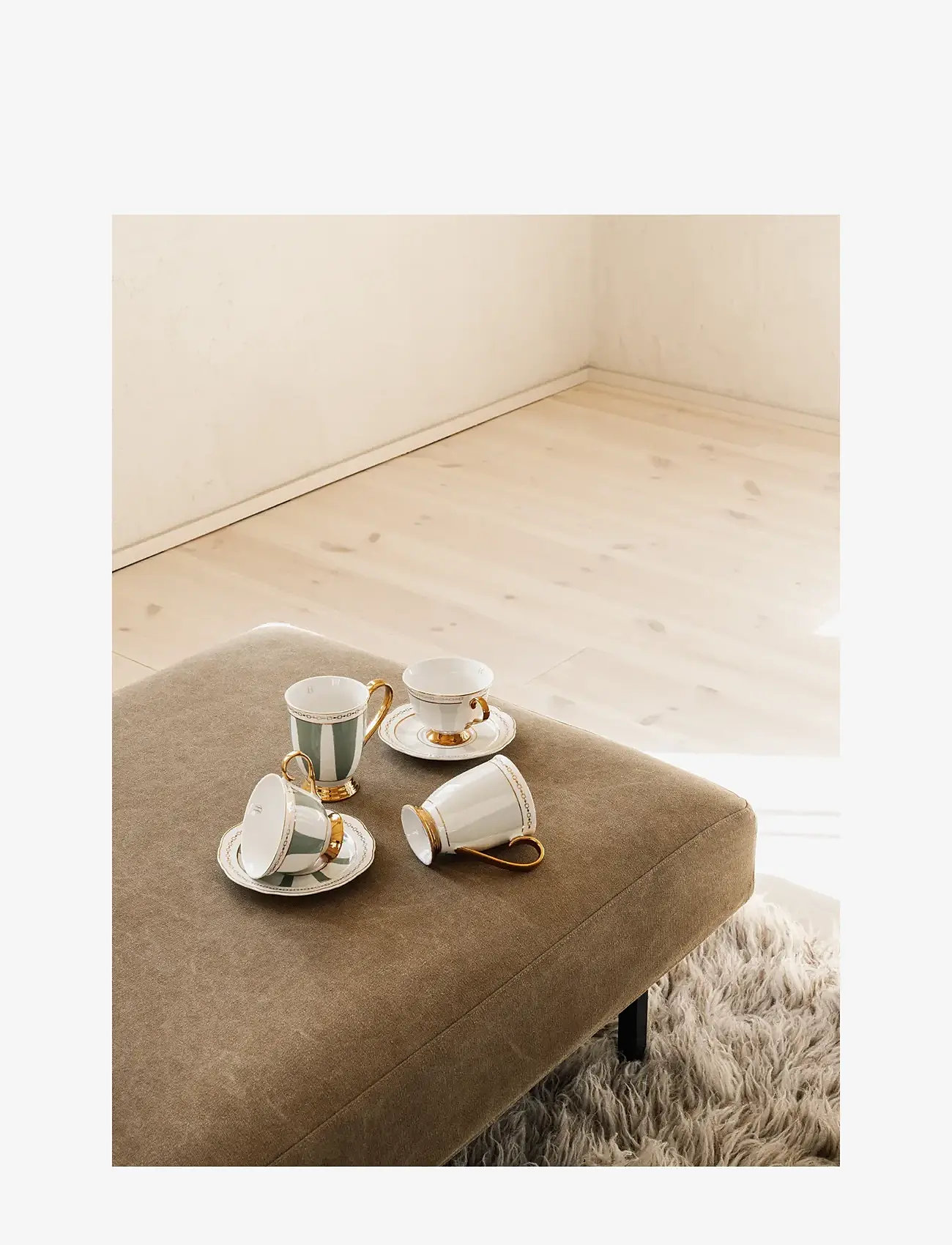 Hilke Collection - Cup with saucer - Strisce Salvia - tea cups - eucalyptus - 3