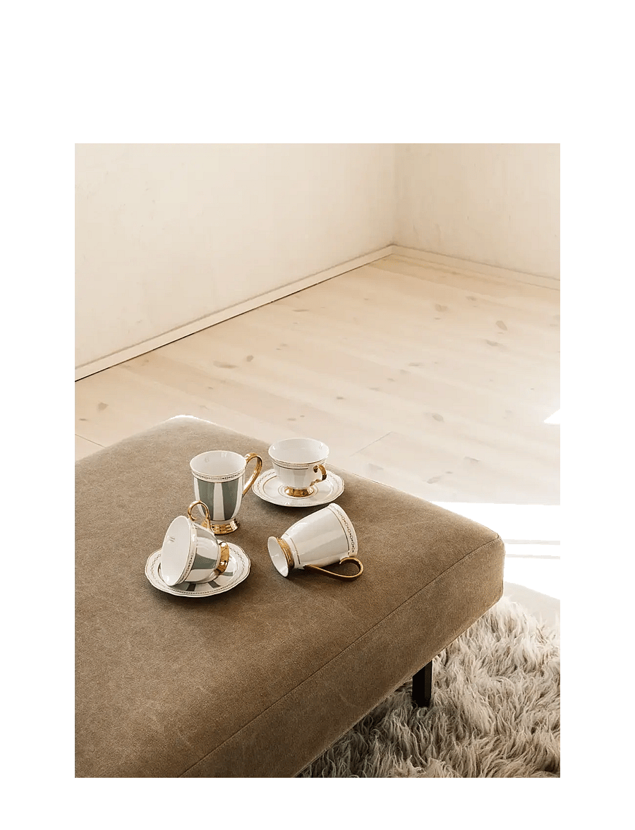 Hilke Collection - Cup with saucer - Strisce Salvia - teetassid - eucalyptus - 3