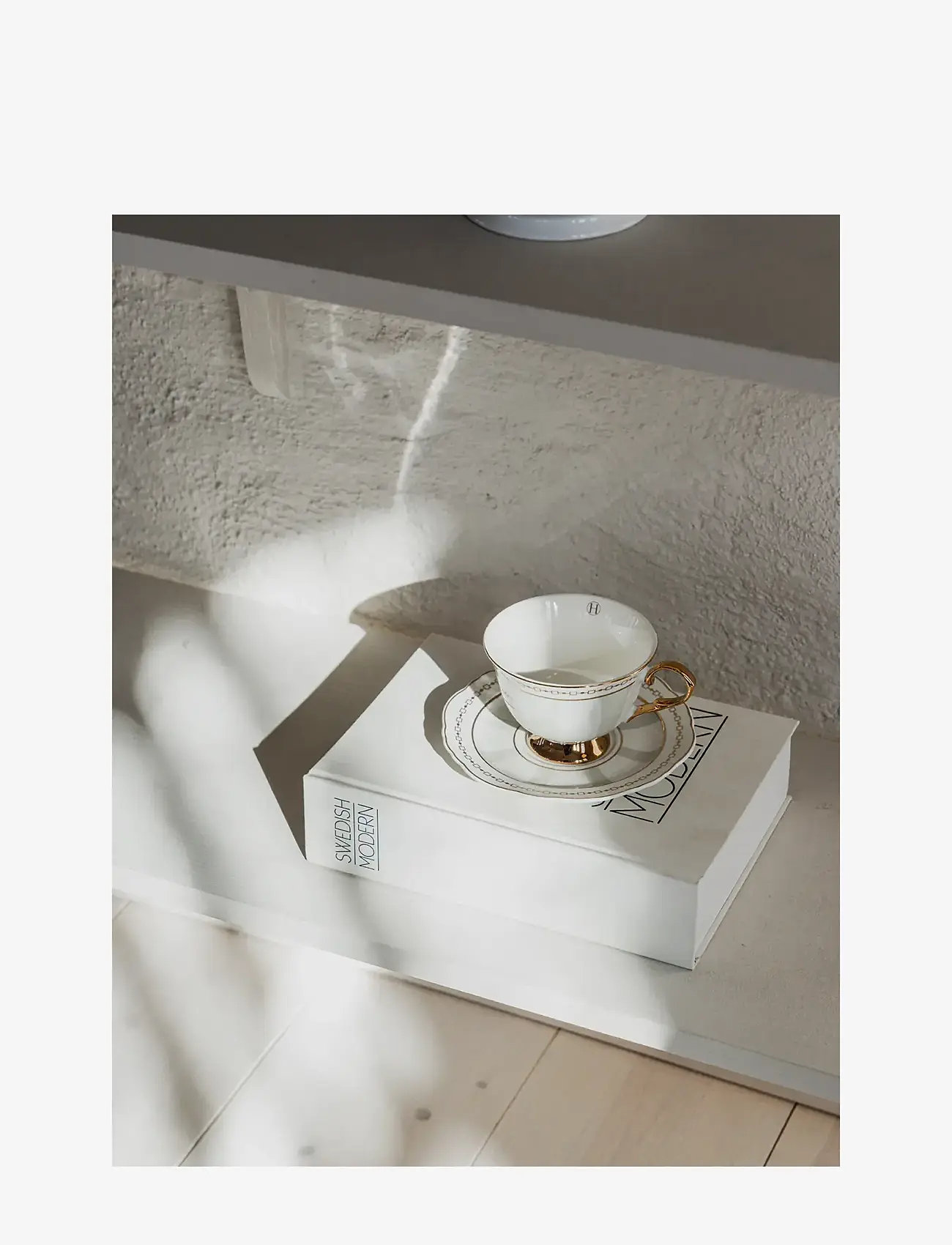 Hilke Collection - Cup with saucer - Strisce Tortora - tea cups - greige - 1