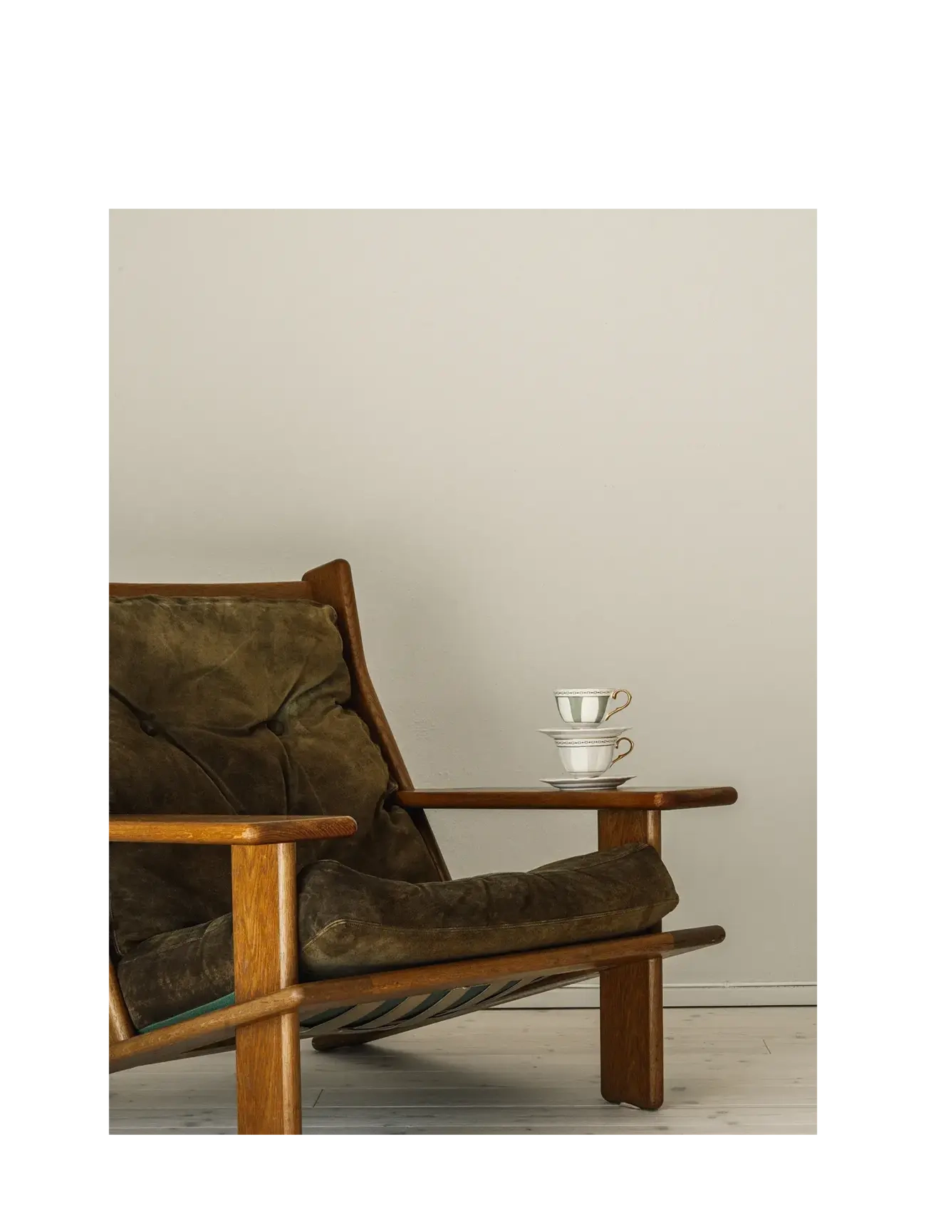 Hilke Collection - Cup with saucer - Strisce Tortora - teekupit - greige - 2