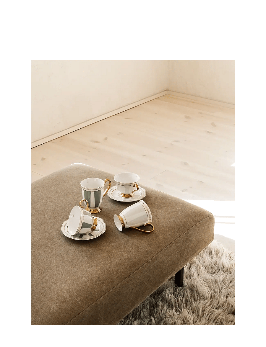 Hilke Collection - Cup with saucer - Strisce Tortora - teetassid - greige - 3