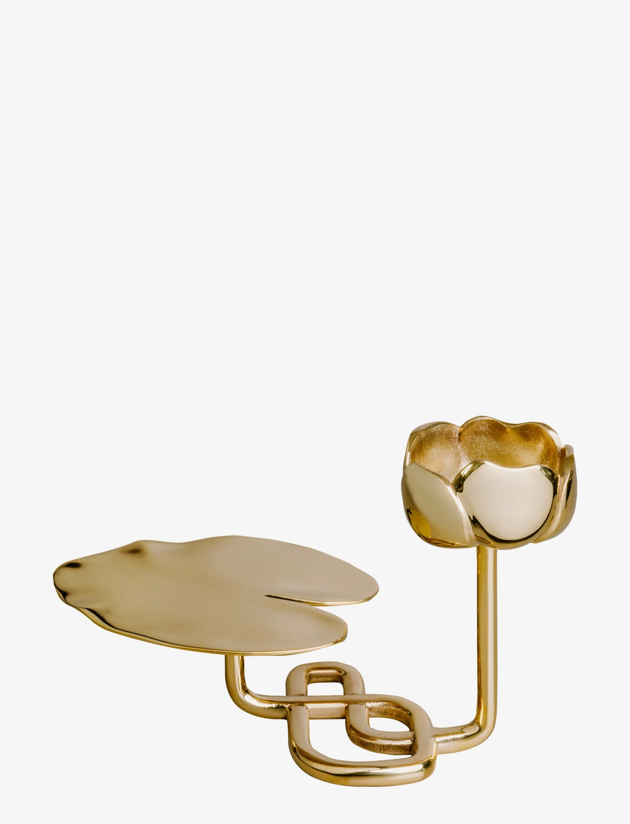 Hilke Collection Lysestage Ninfea Nr. 1, Lysestage, Guld, Str: H11CM x 19