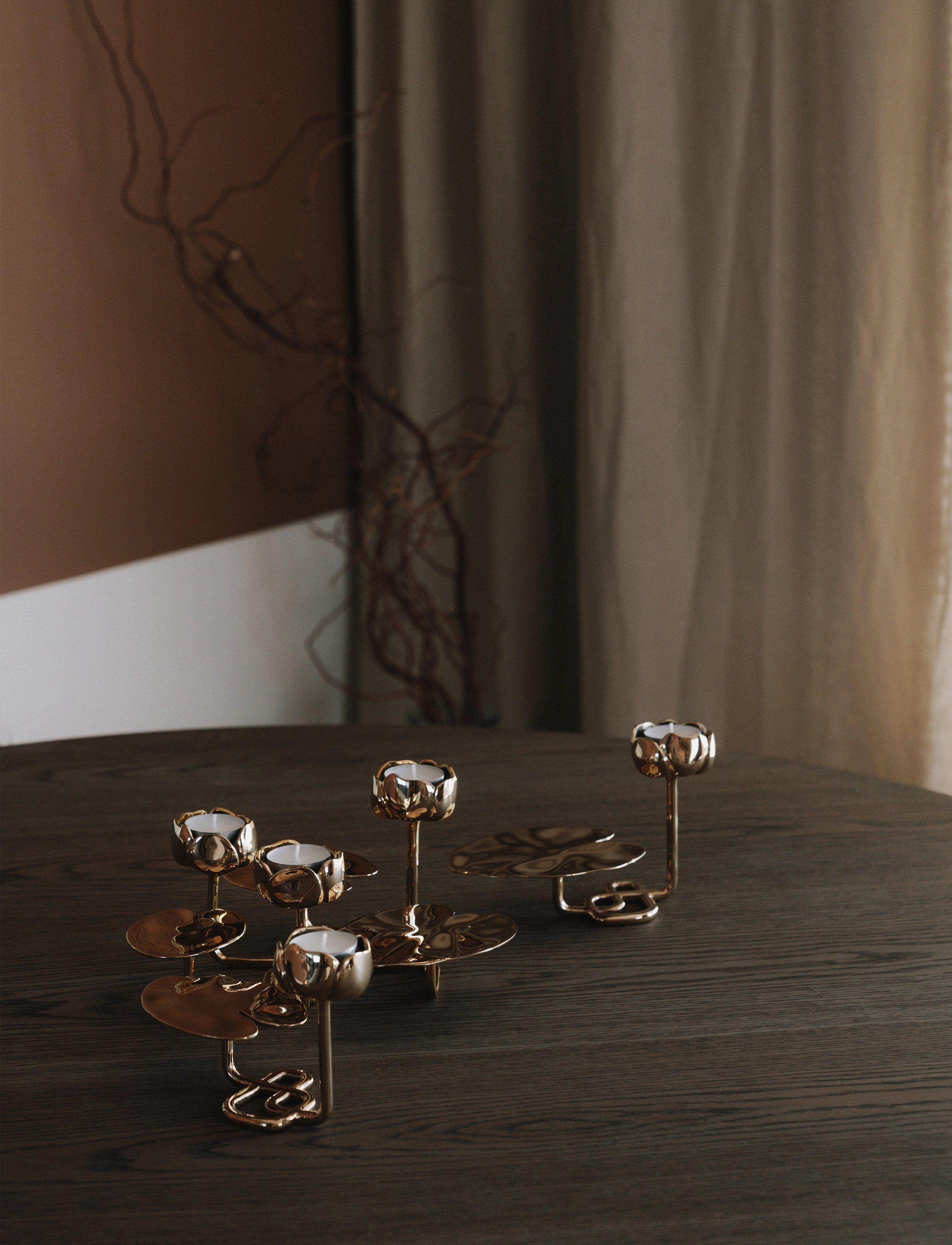 Hilke Collection - Candlestand Ninfea No.1 - iepērcies pēc cenas - gold - 2