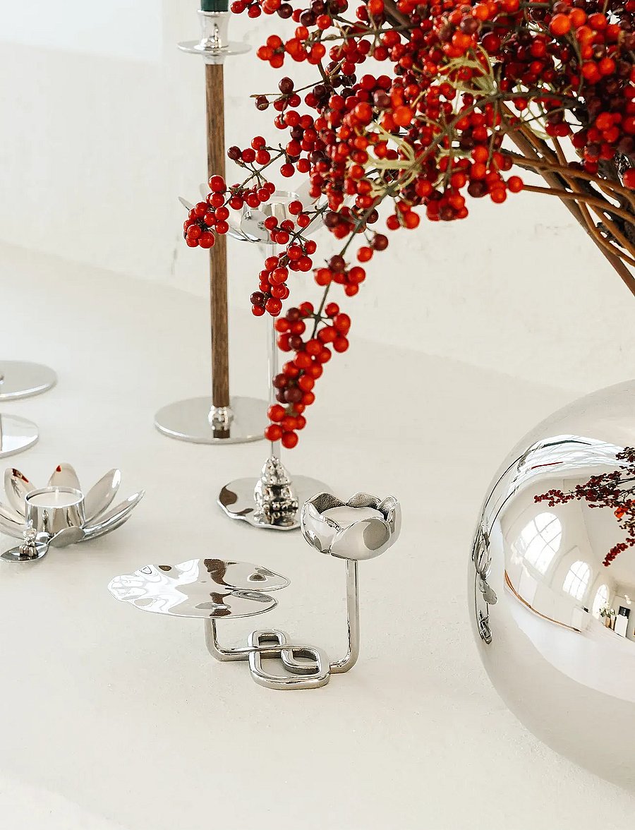 Hilke Collection - Candlestand Ninfea No.1 - NP - osta hinna alusel - silver - 0