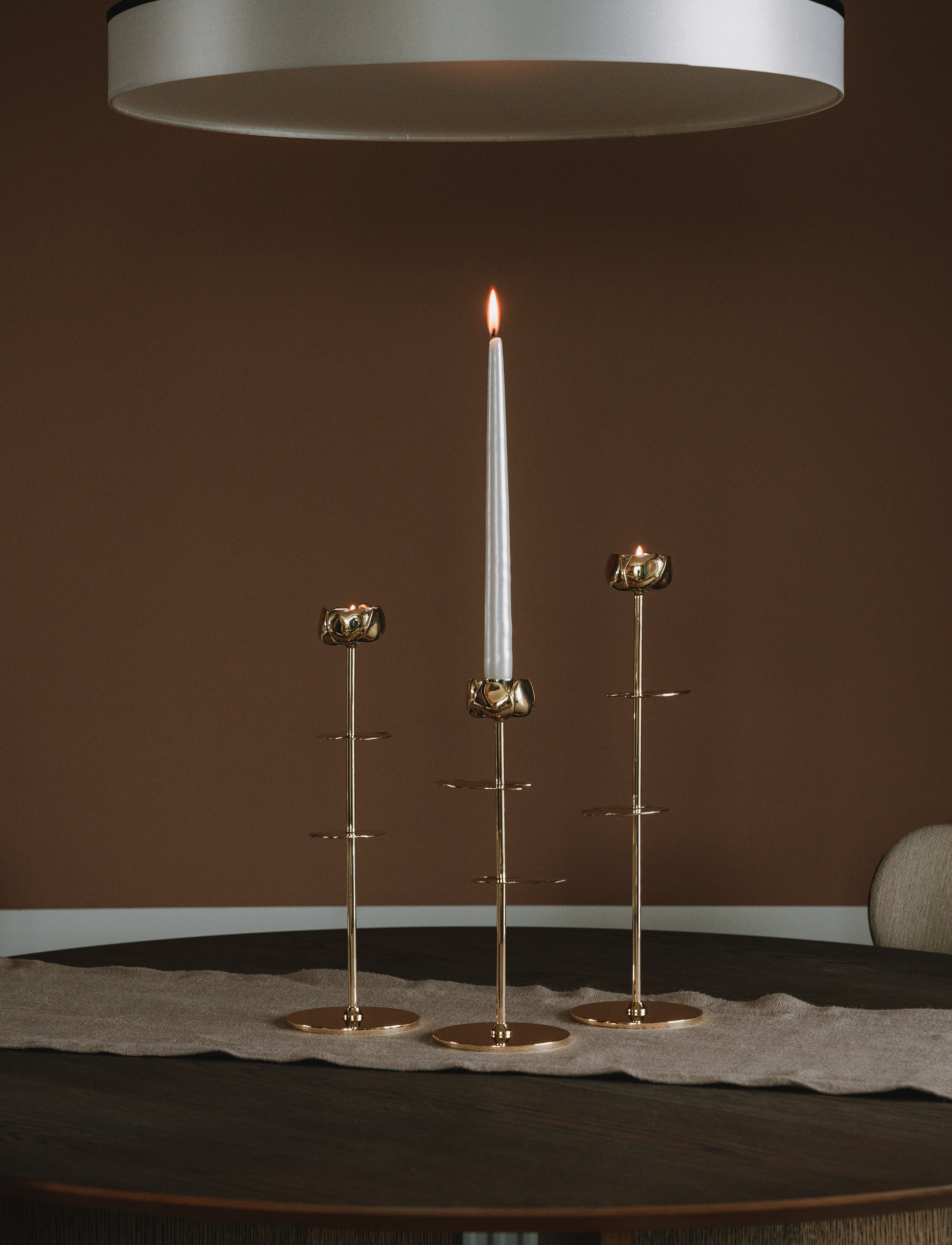 Hilke Collection - Candlestand Ninfea - tealight holders - gold - 2