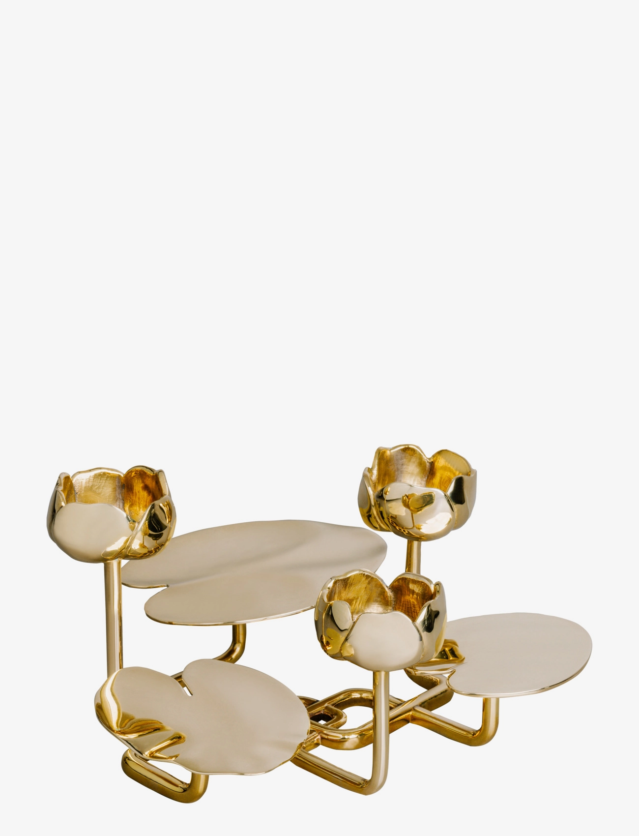 Hilke Collection Candlestand Ninfea Grande - 4 for 3 - GOLD / gold