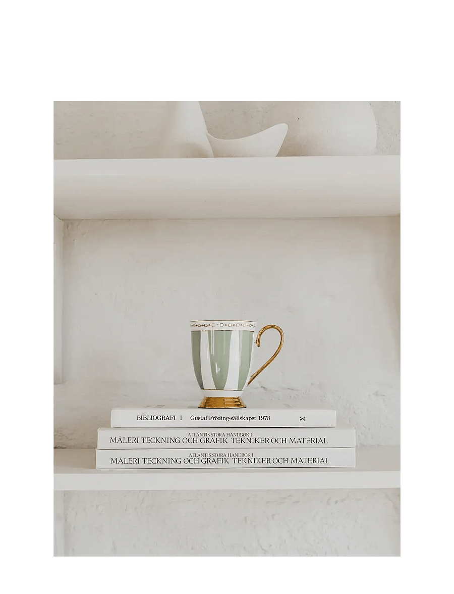 Hilke Collection - Mug- Strisce Salvia - kohvitassid - eucalyptus - 1