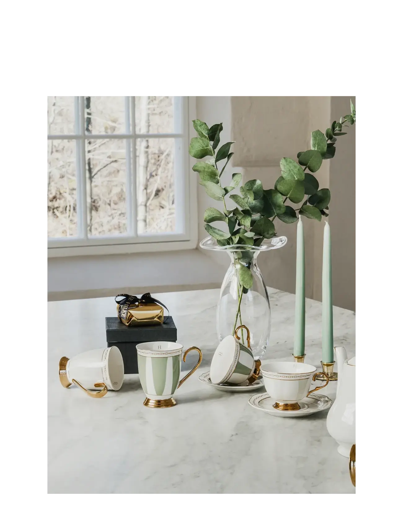 Hilke Collection - Mug- Strisce Salvia - kaffibollar - eucalyptus - 2