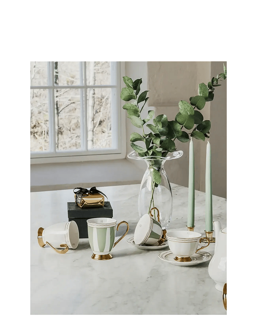 Hilke Collection - Mug- Strisce Salvia - kohvitassid - eucalyptus - 2