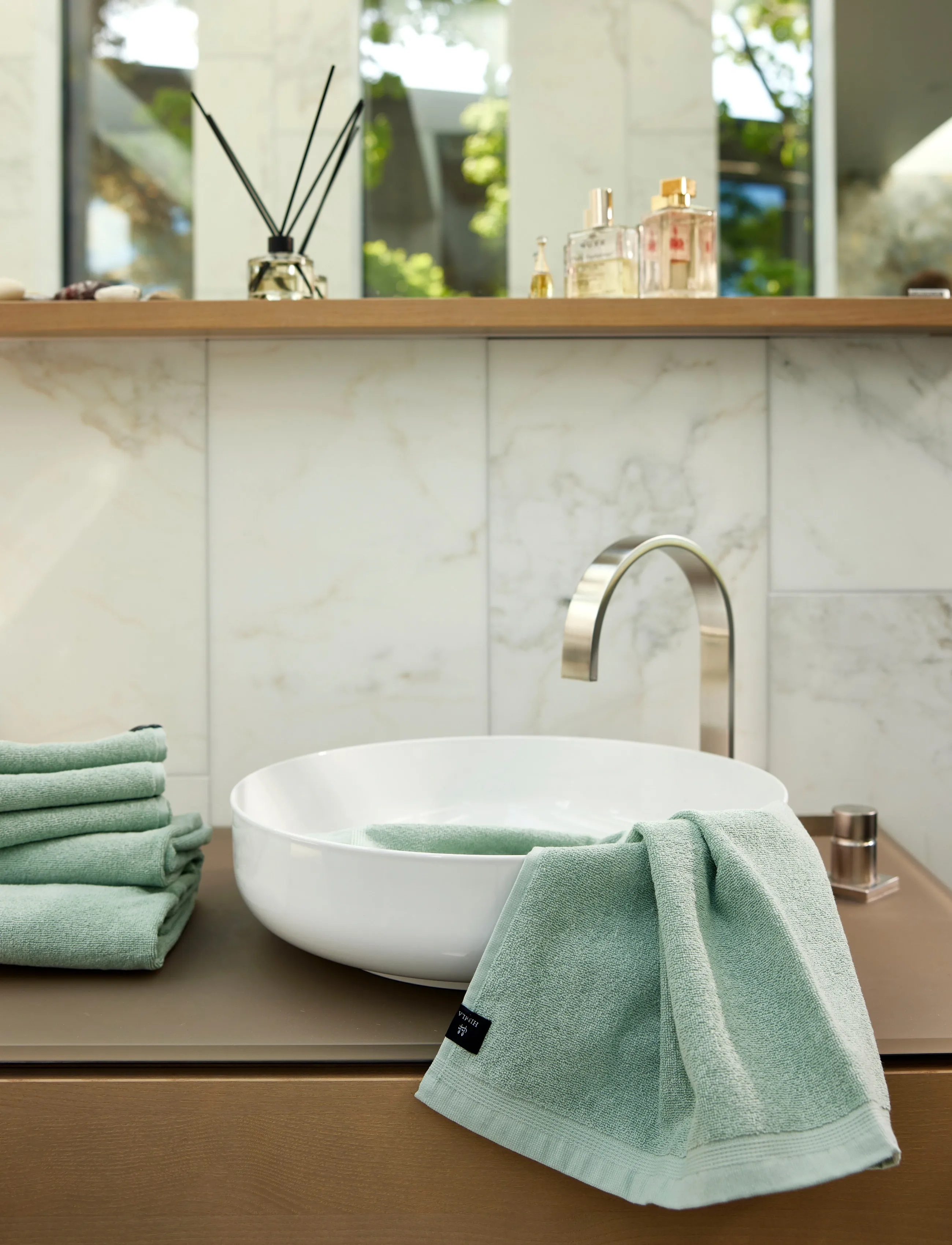Himla - Lina Towel - bath towels - aqua - 2