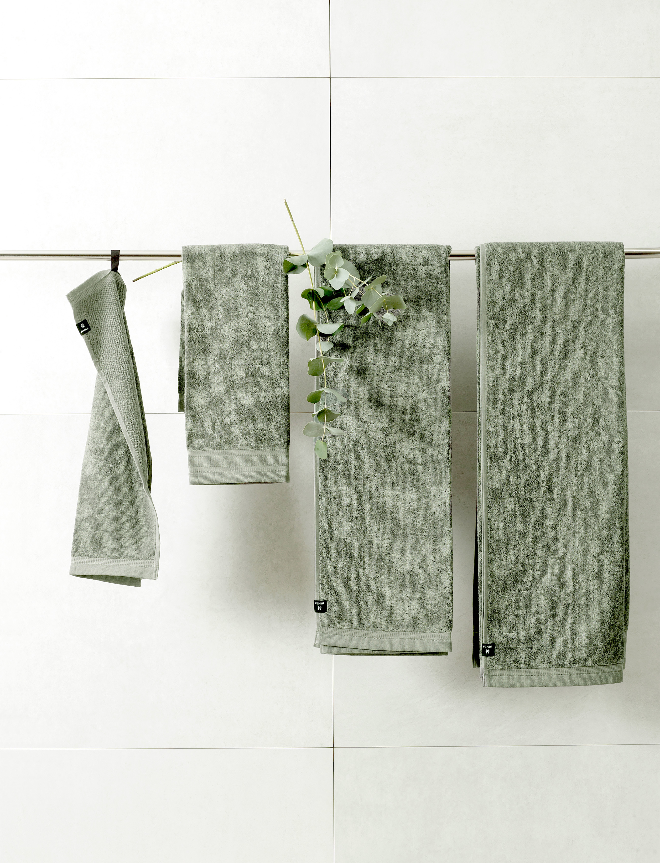 Himla Lina Håndklæde, 50X70 cm, Bathroom Textiles, Grün - Towels, Homeware