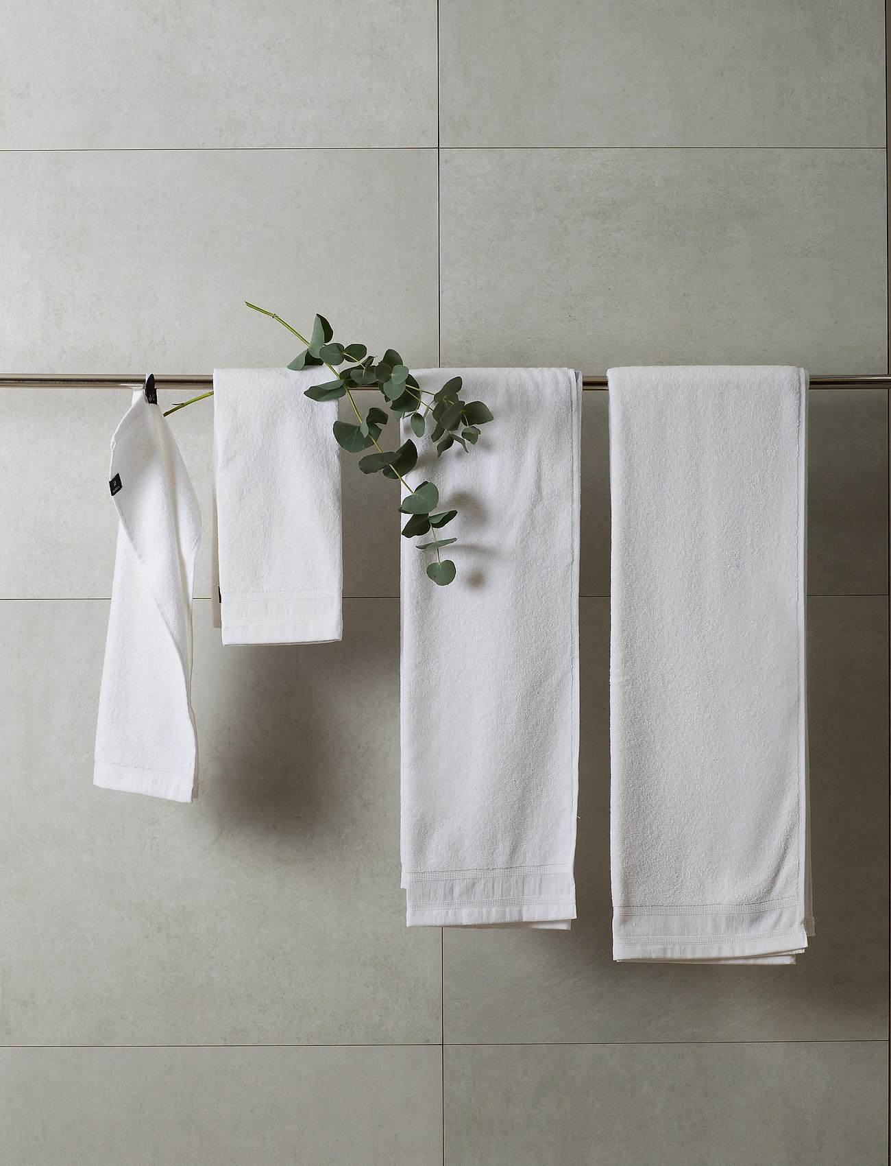 Himla - Lina Guest Towel - handdukar & badlakan - white - 1