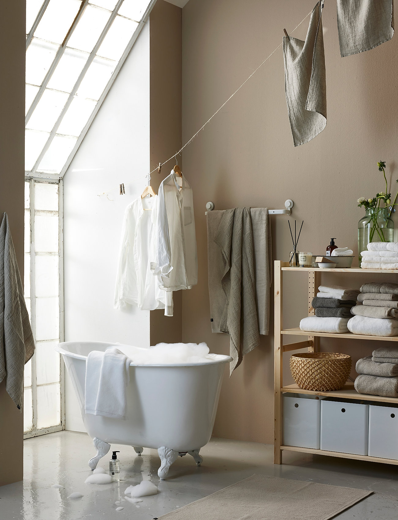 Himla - Fresh Laundry Bath Sheet - hand towels & bath towels - natural - 1
