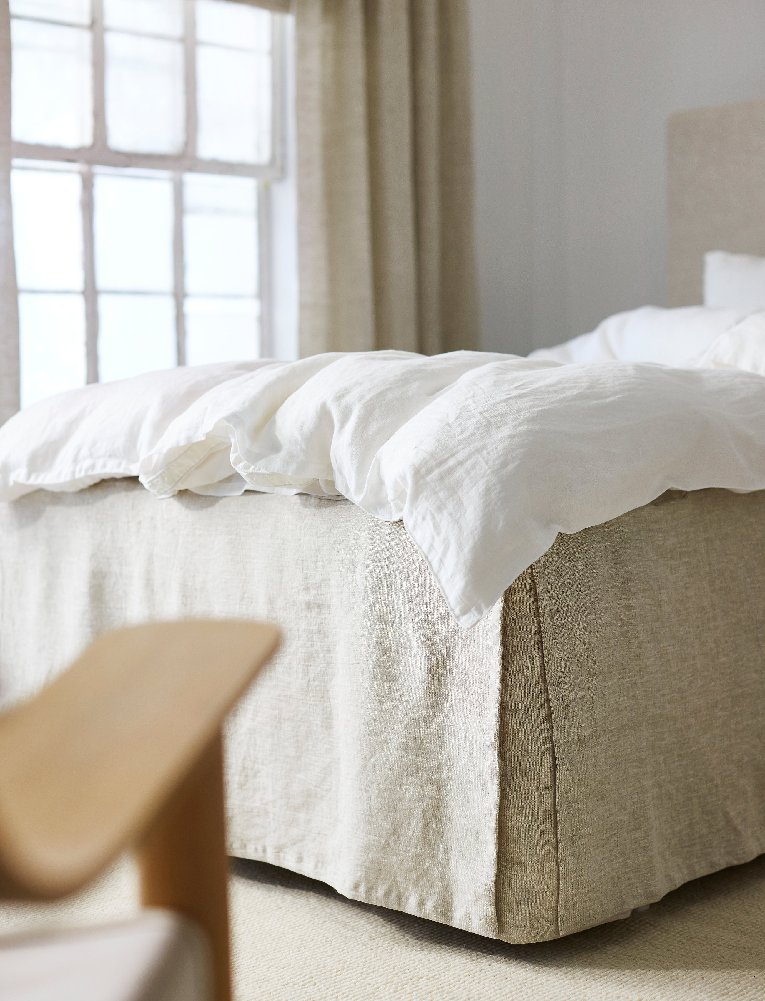 Himla - Miramar Bed Skirt - bed skirts - oatmeal - 2