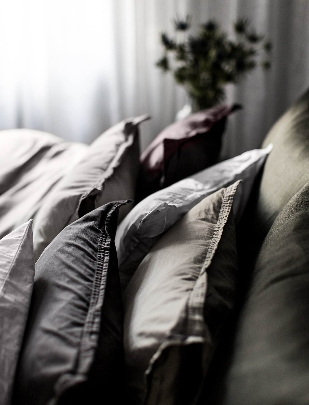 Himla Soul-Tyynyliina, 80X80 cm, Bedtextiles, Schwarz - Pillow Cases, Homeware