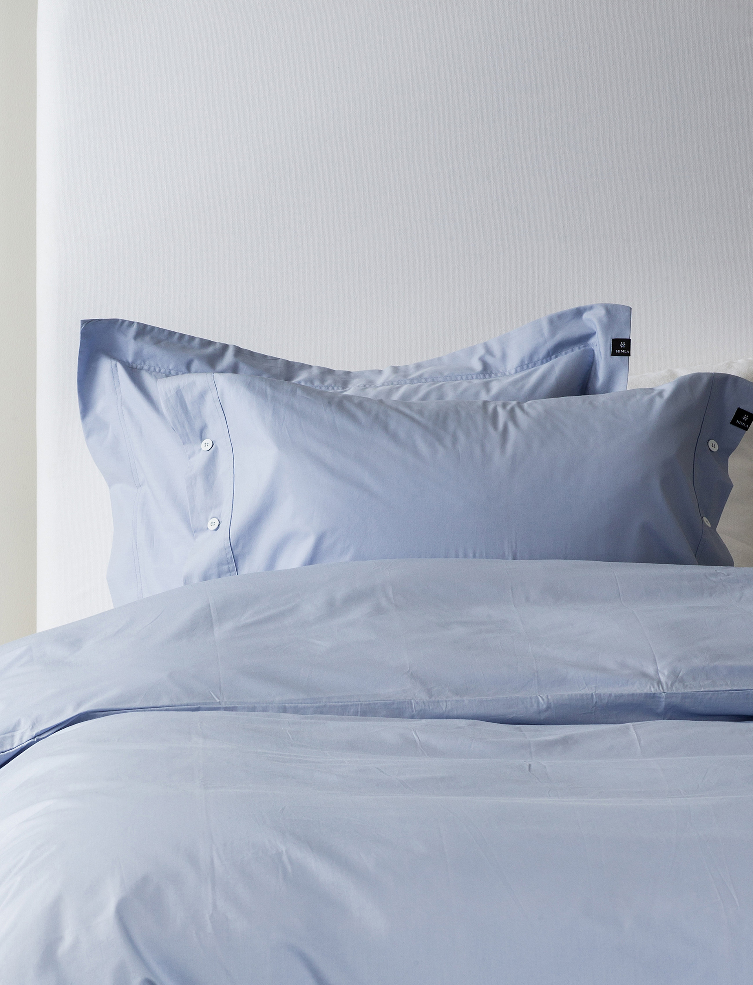 Himla Drottningholm Pillowcase With Wing, 80X80 cm, Bedtextiles, Blau - Pillow Cases, Homeware
