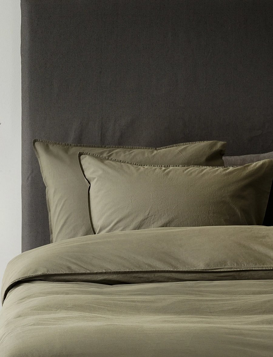 Himla - Hope Plain Pillowcase - die niedrigsten preise - khaki - 2