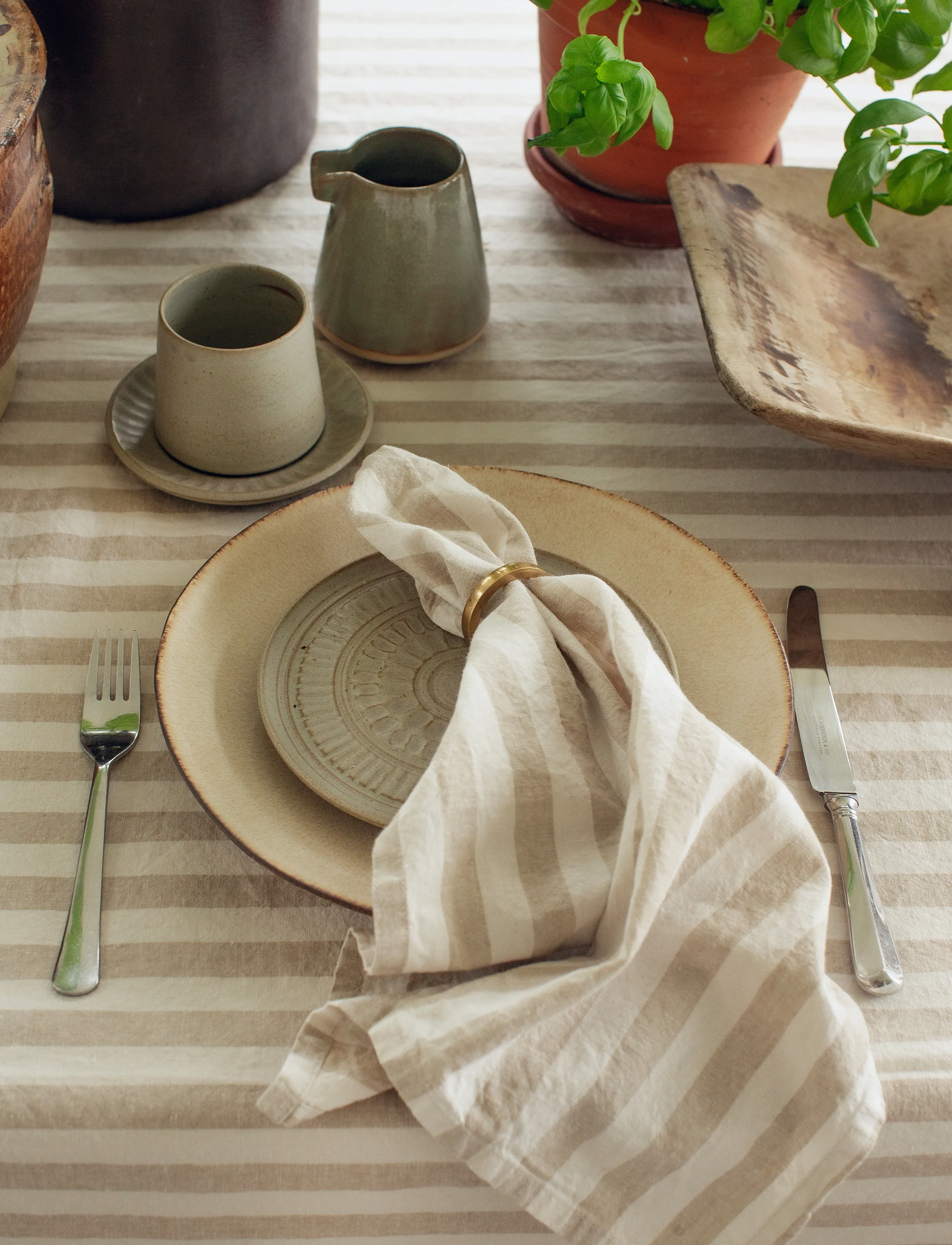 Himla - Riviera Tablecloth - duker & løpere - sand - 2