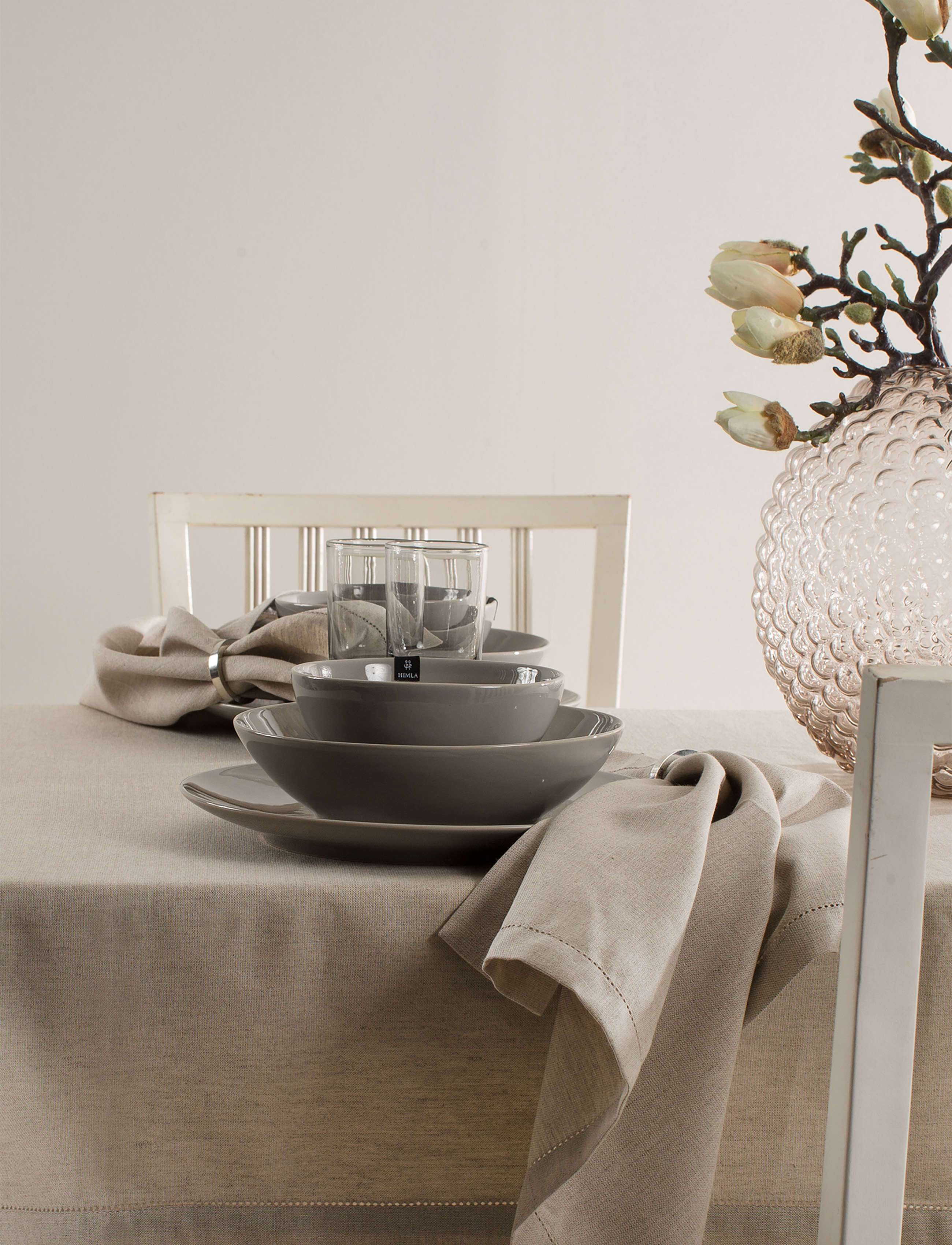 Himla Ebba Servietter, 2-Pak, 50X50 cm, Napkins, Beige - Cloth Homeware