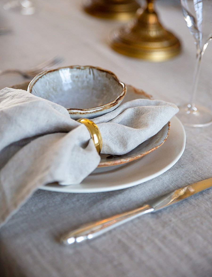 Himla - Sunshine Napkin - stoffservietten - ash - 3