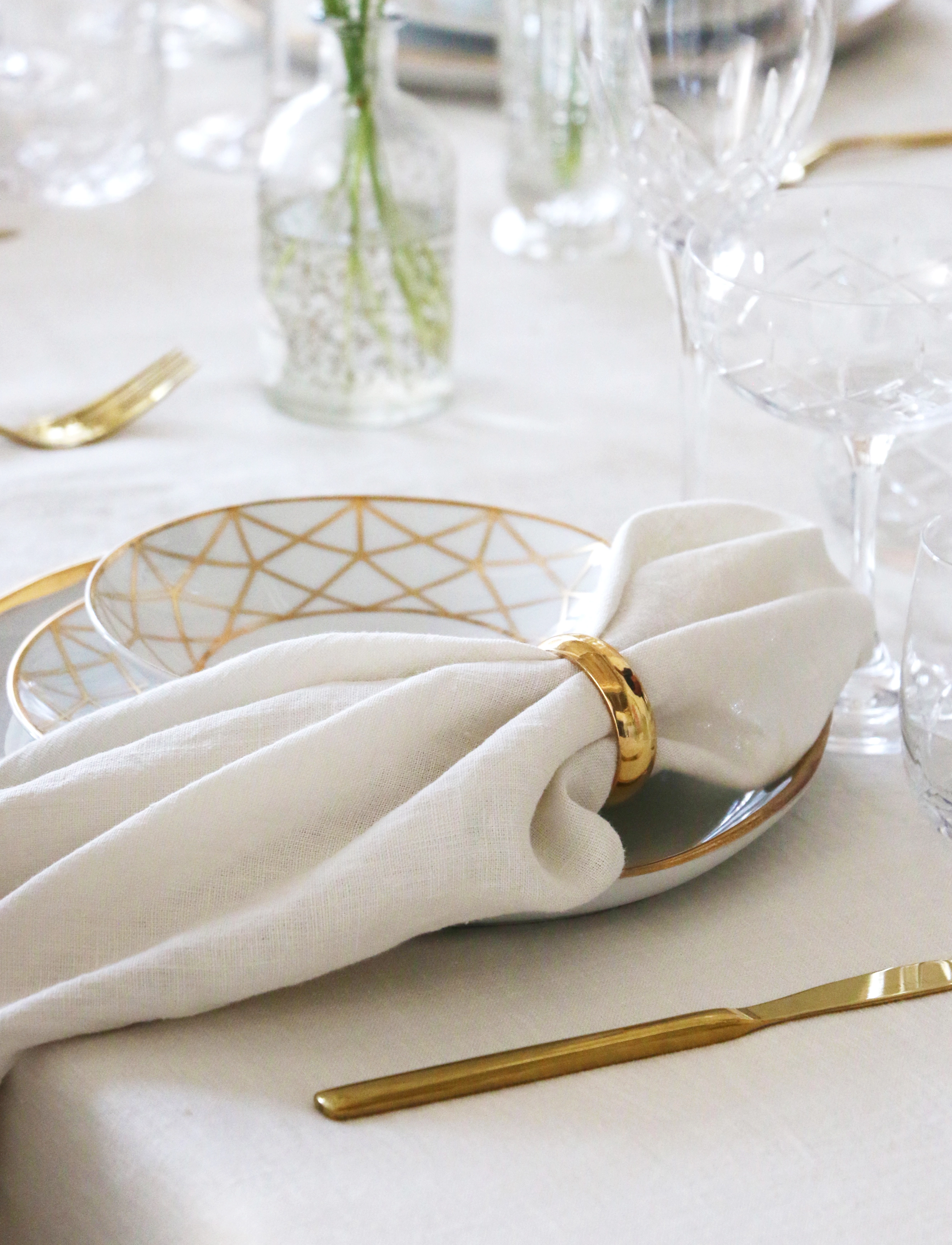 Himla - Sunshine Napkin 4-pack - linen- & cotton napkins - fog - 3
