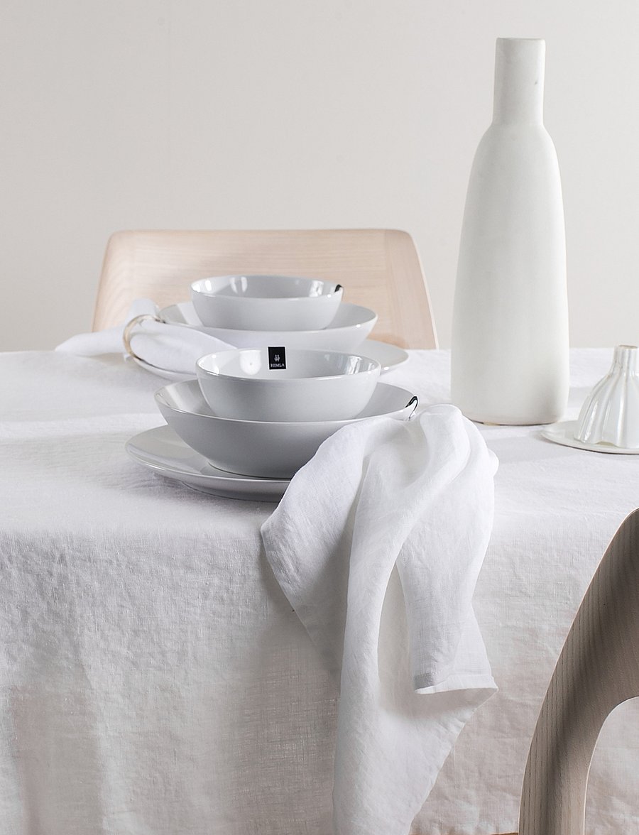 Himla - Sunshine Napkin 4-pack - stoffservietten - white - 0