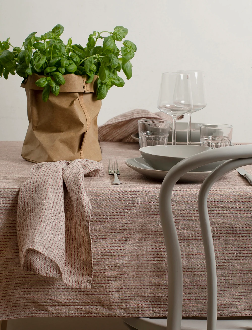 Himla - Linus Servett 4-pack - tygservetter - true red/natural - 1