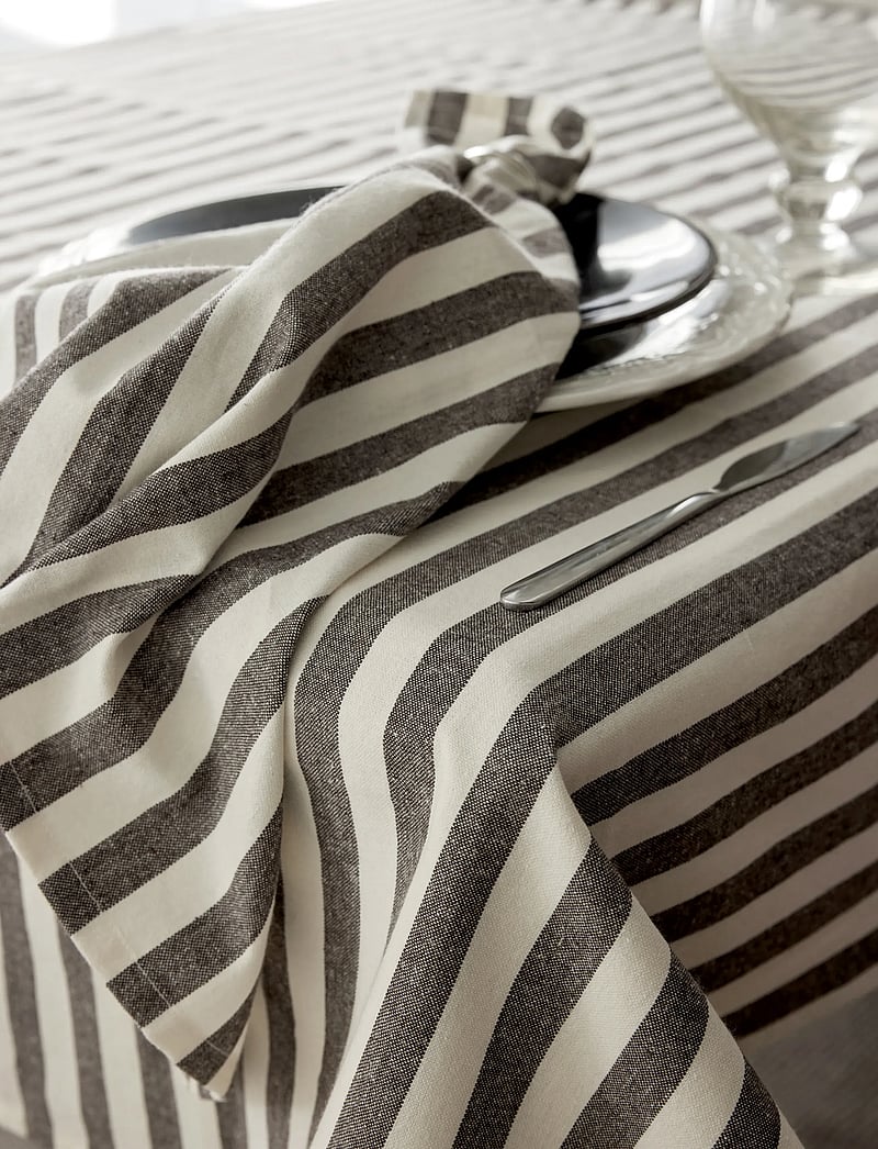 Himla - Bretagne Napkin - lina un kokvilnas salvetes - chocolate - 0